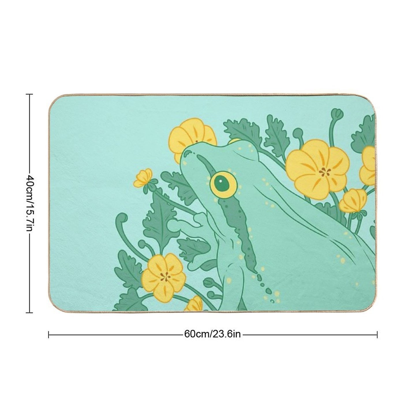 Toe of Frog Buttercups Repositionable Bath Mat