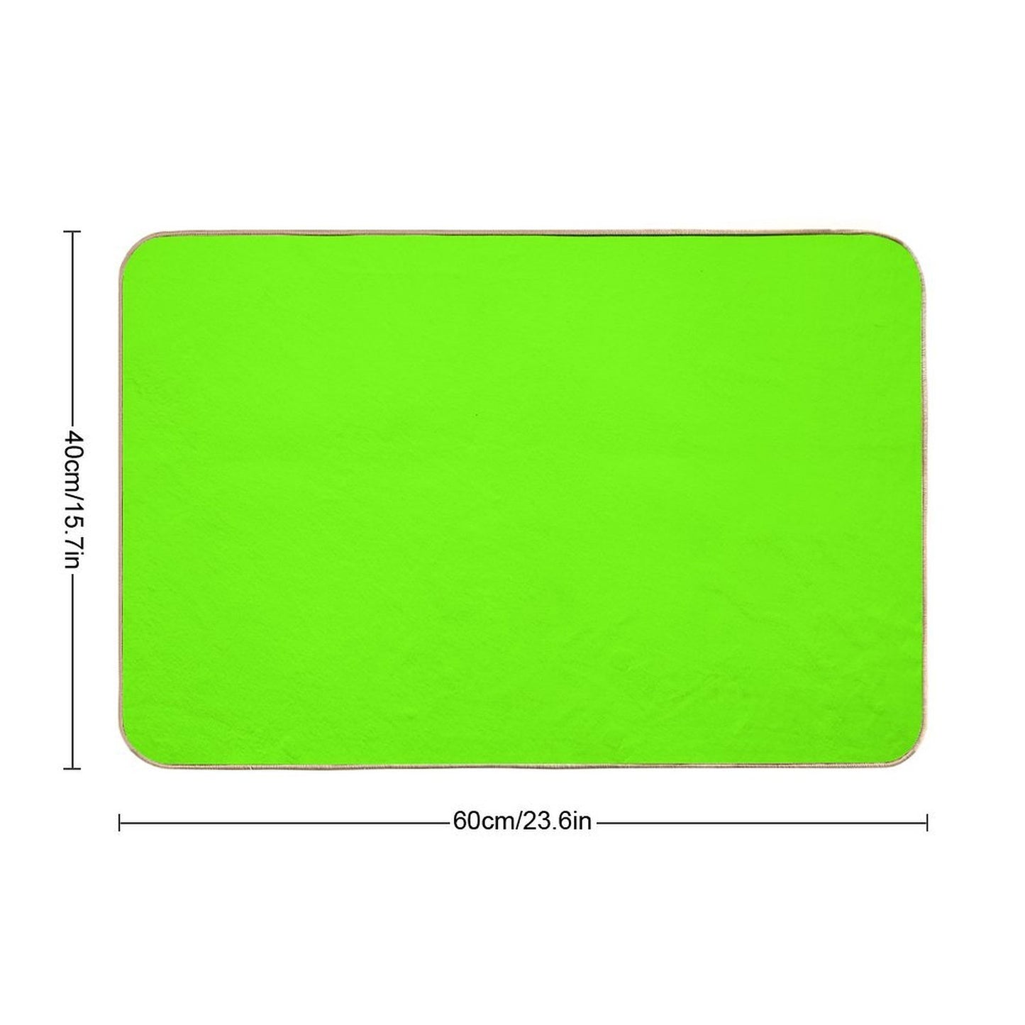 Super Bright Fluorescent Green Neon Easy To Clean Bath Mat