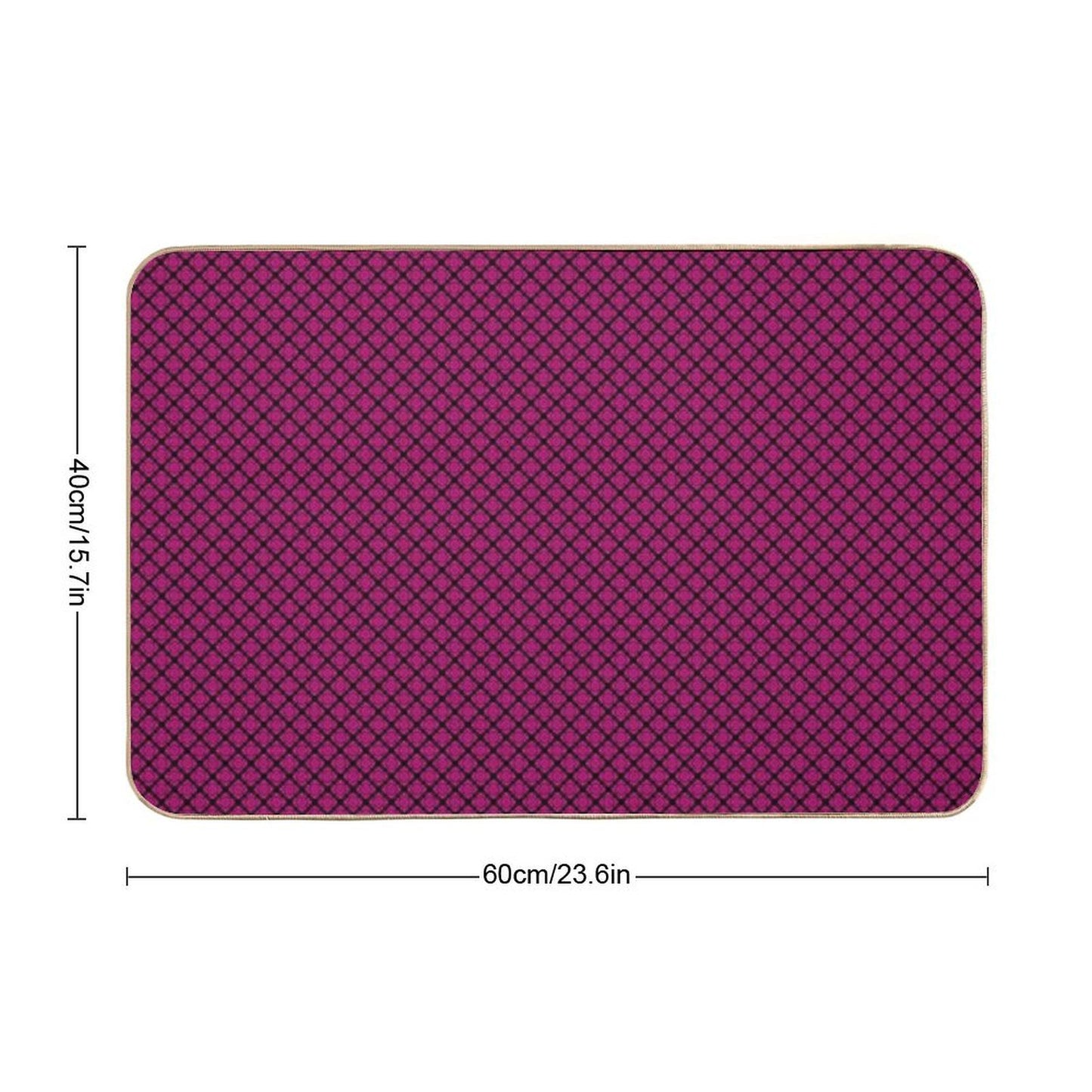 Pink And Black Medallions Slip-Resistant Bath Mat