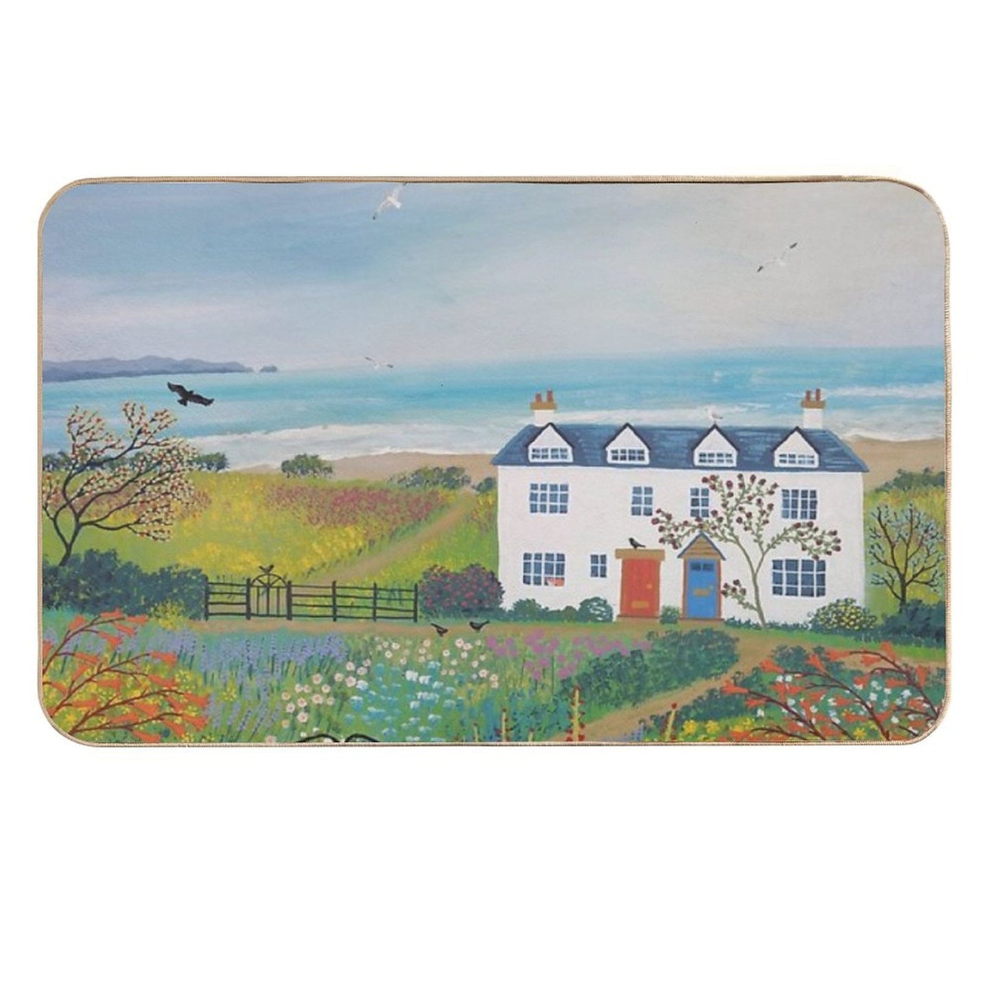 Beach View Cottages Rapid-Drying Bath Mat