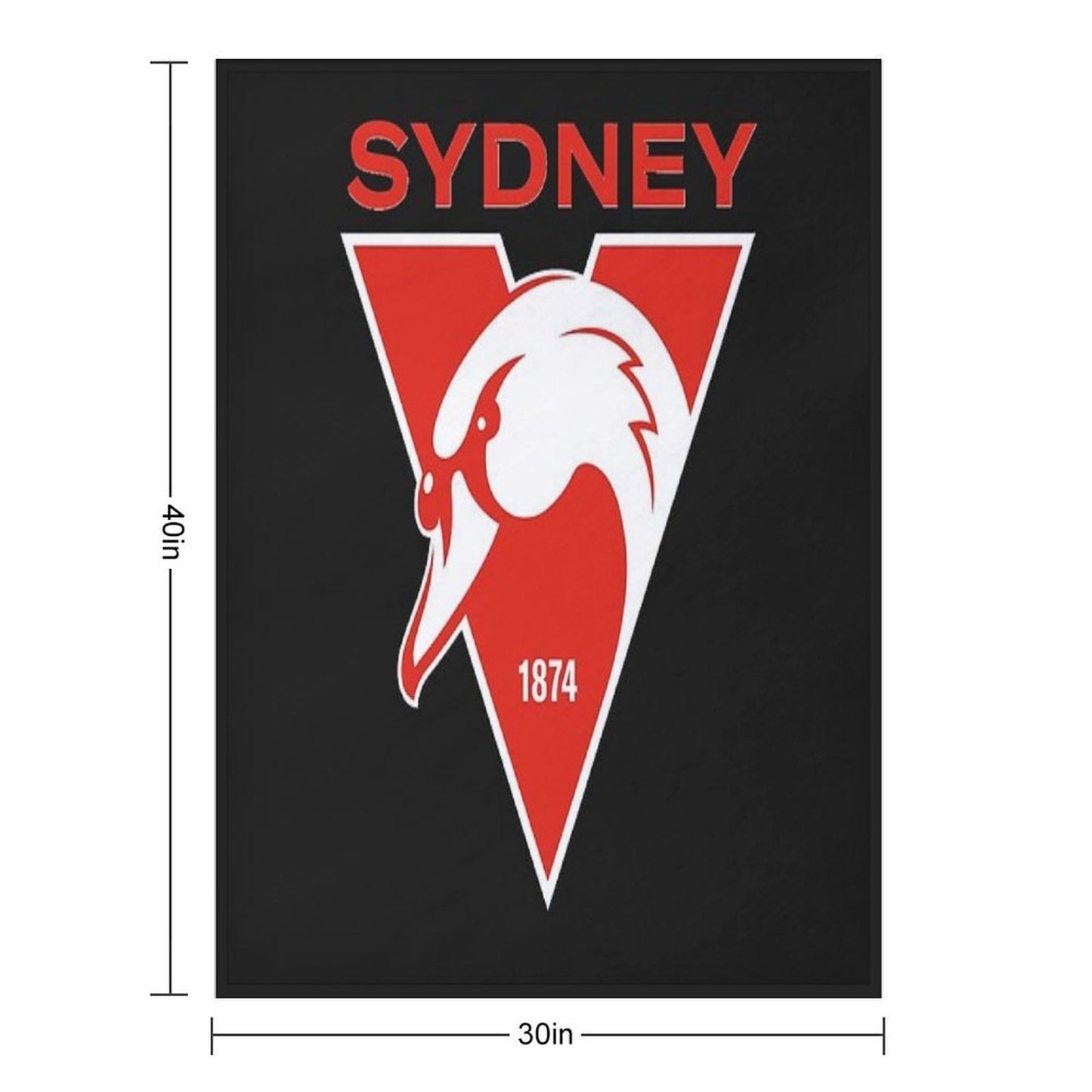 Sydney The Bloods Swans Haughty Swannies-Logos Classic T-Shirt Durable Throw Blanket