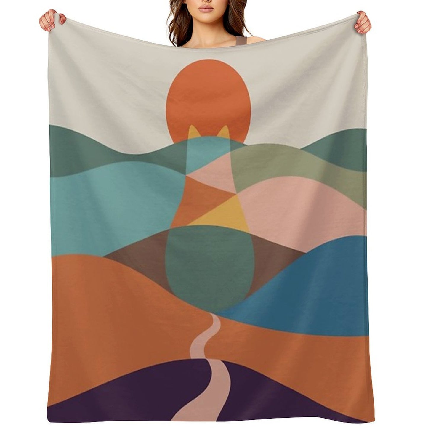 Cat Landscape 65 Durable Throw Blanket