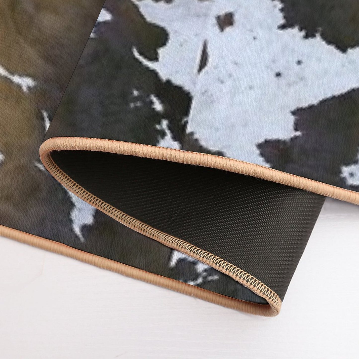 Brown Cowhide Absorbent Bath Mat