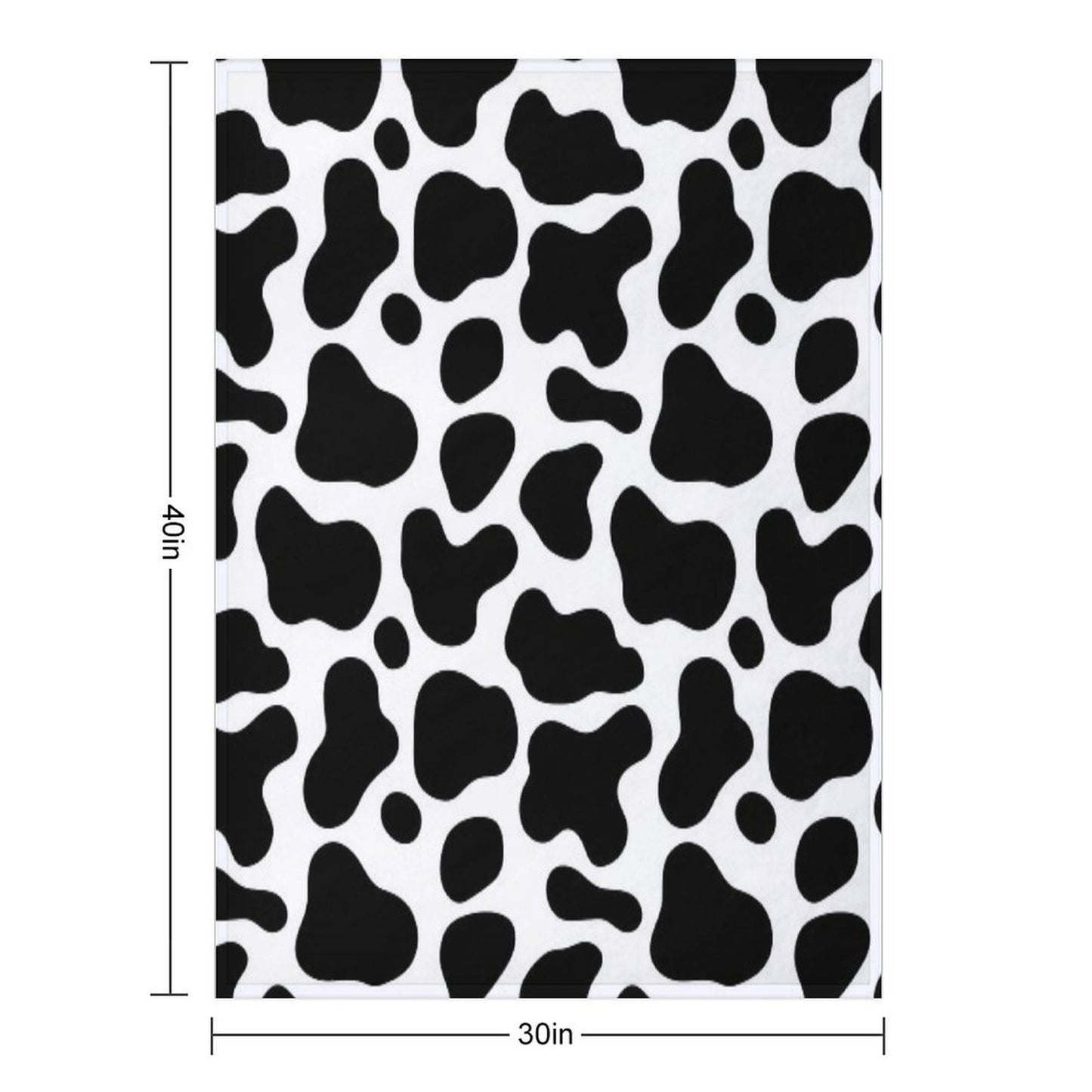 Cow Pattern Eco-conscious Throw Blanket