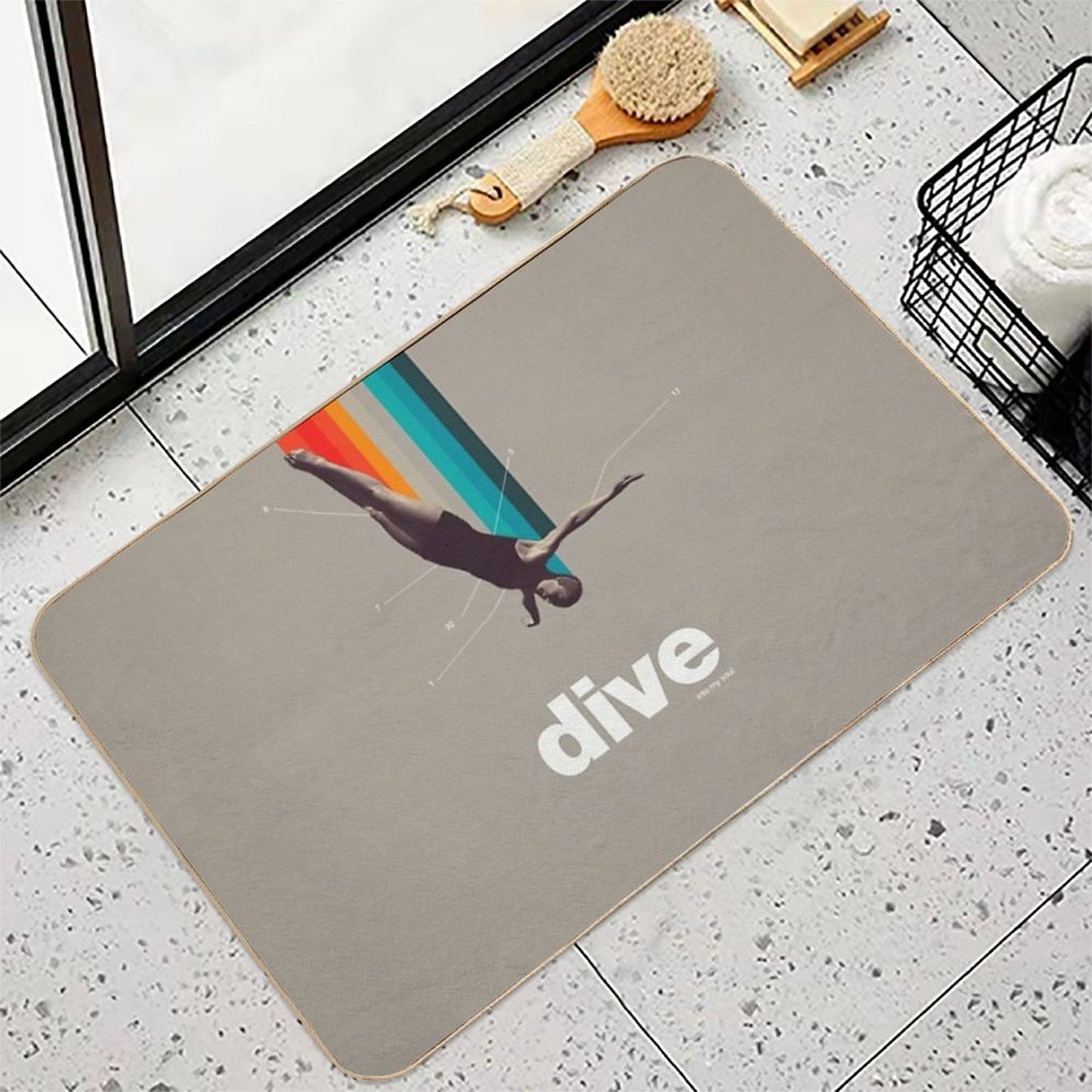 Dive Into My Soul  Stain-Proof Bath Mat