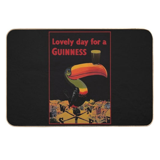 Lovely Day for A Guinness Letter  Toxin-Free Bath Mat