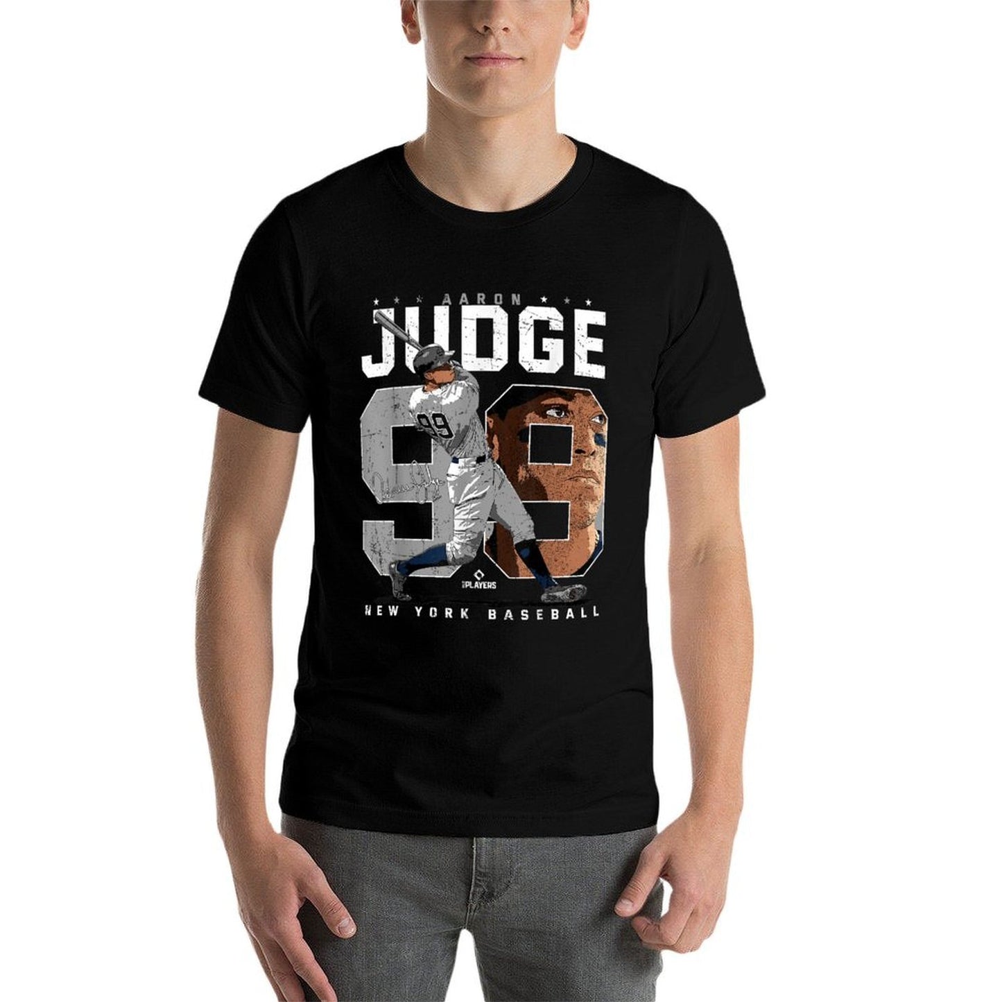 Aaron Judge Number Portrait Baj New York MLBPA Durable T-Shirt