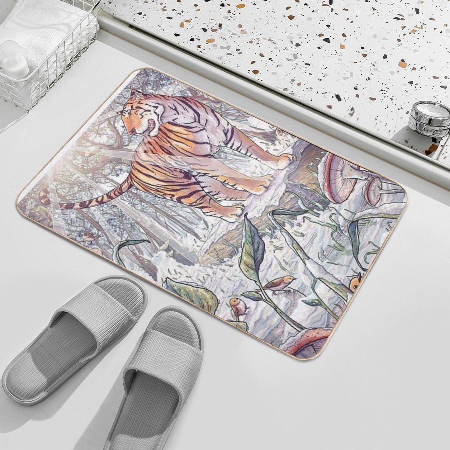 Spring Tigress Easy Maintenance Bath Mat