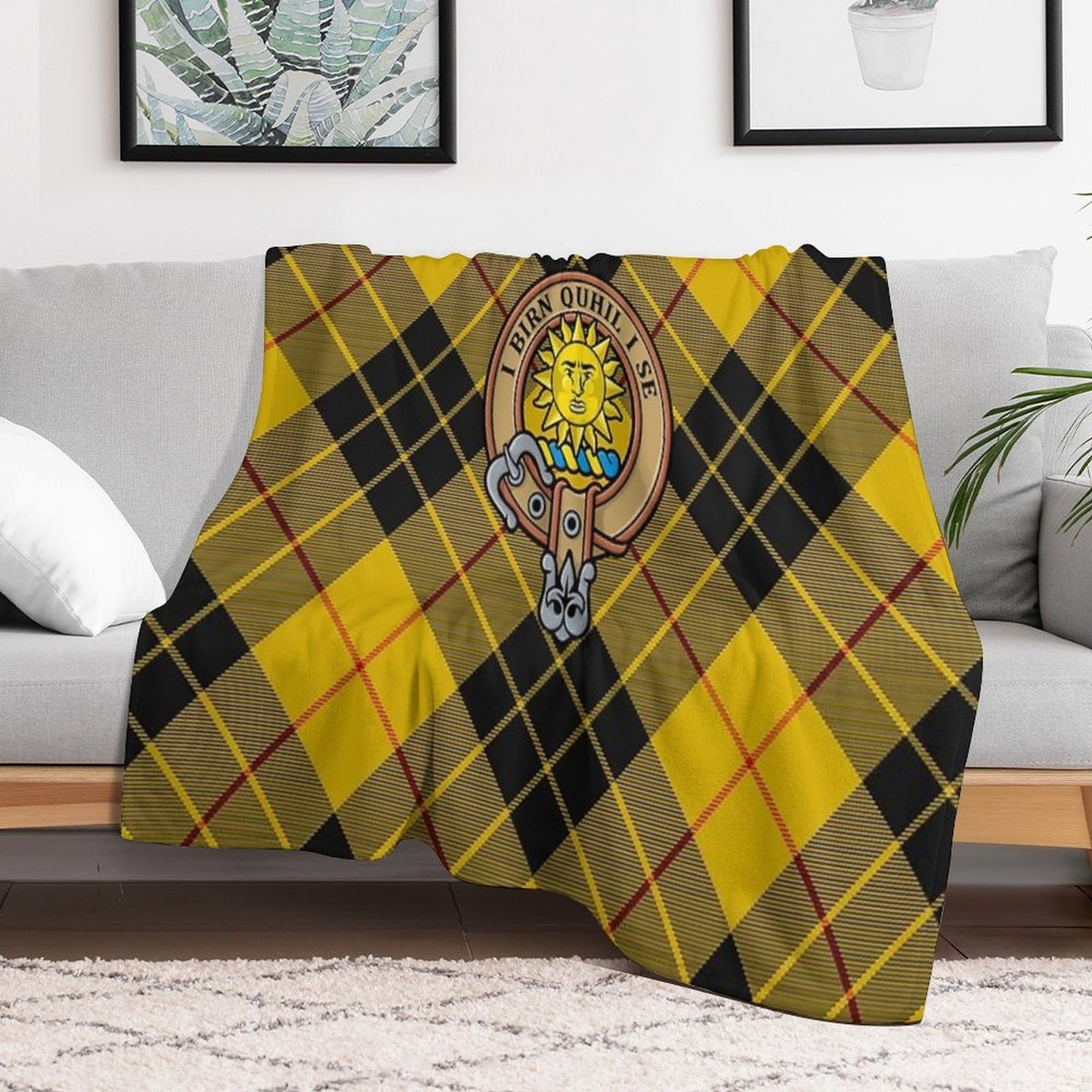 Clan MacLeod of Lewis Crest Compact Throw Blanket