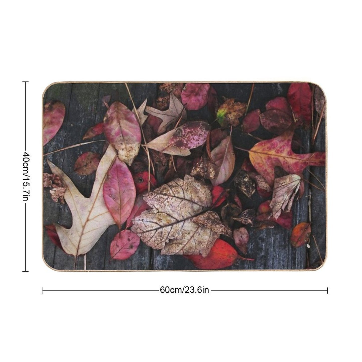 Collage Of Autumn Red Easy To Clean Bath Mat
