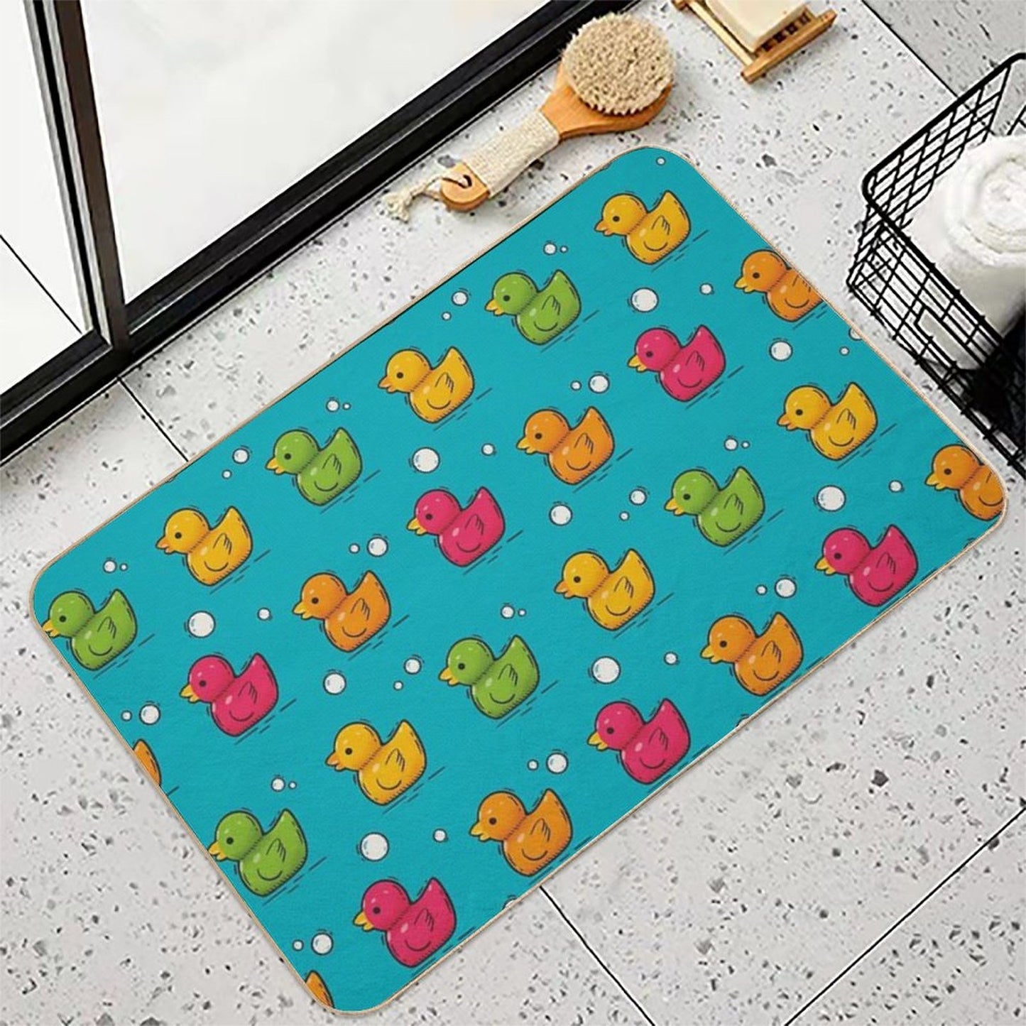Quaky Bubble Pop In Rainbow Colors Toxin-Free Bath Mat