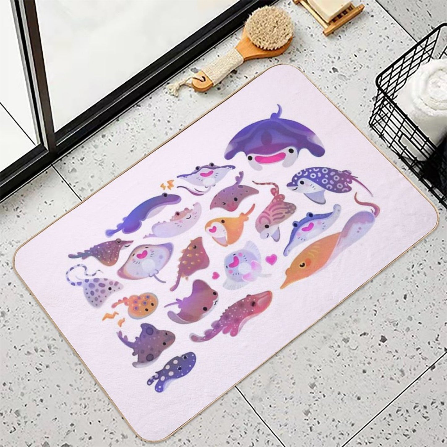 Ray Day 1 - Bright Durable Bath Mat