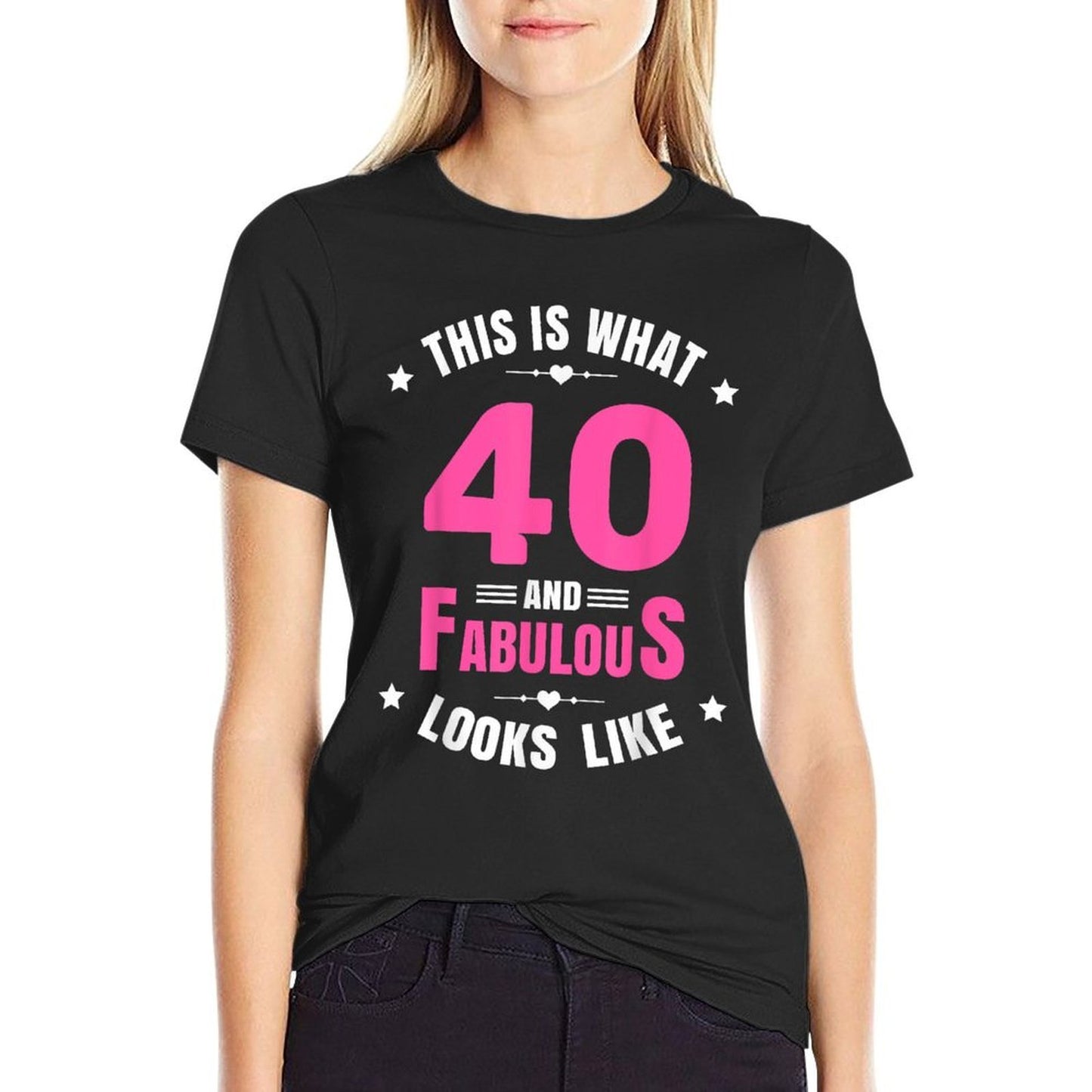 40 And Fabulous 40 Year Old Birthday Happy 40th Birthday Vintage-inspired T-Shirt