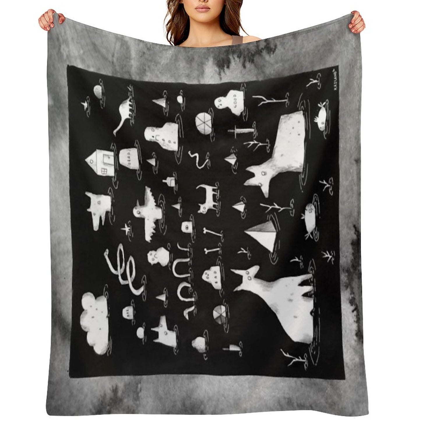 Celebrating The End Together in The Good Time Swamp Travel-friendly Throw Blanket