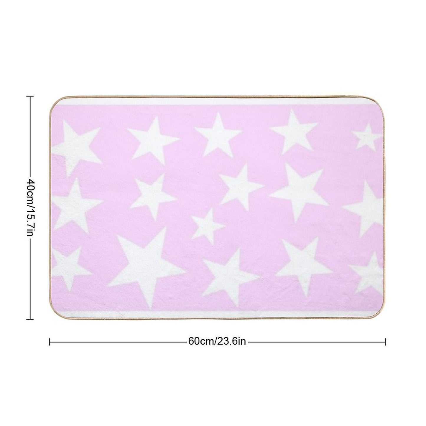 STAR PRINT PINK Non-Slip Bath Mat