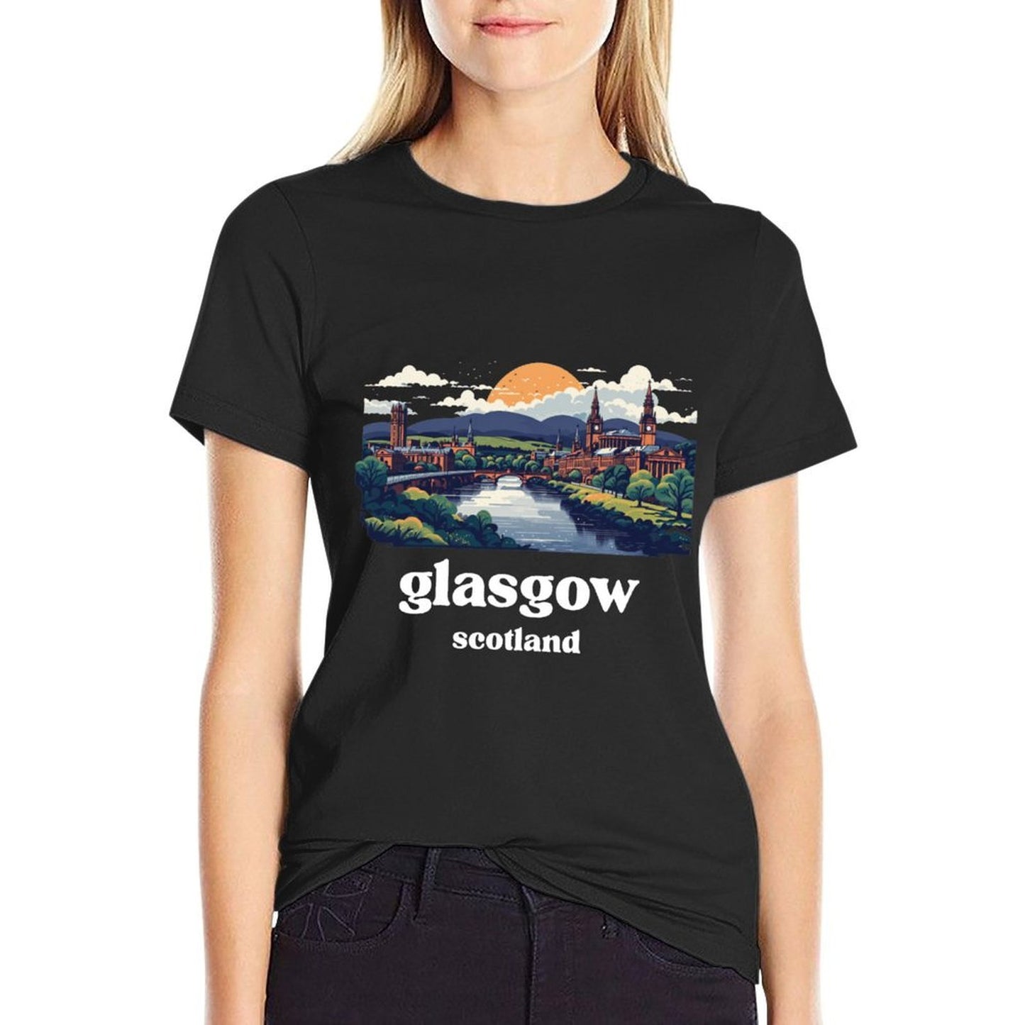 Glasgow Scotland Landscape Durable T-Shirt