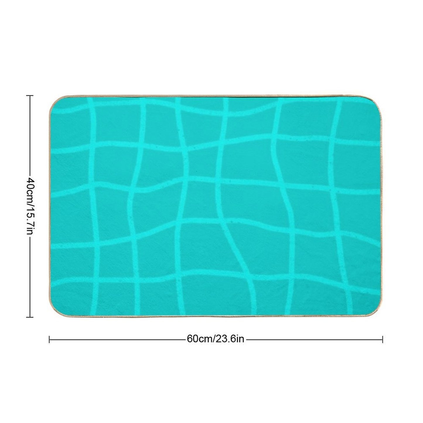 Aqua Tile Slip-Resistant Bath Mat