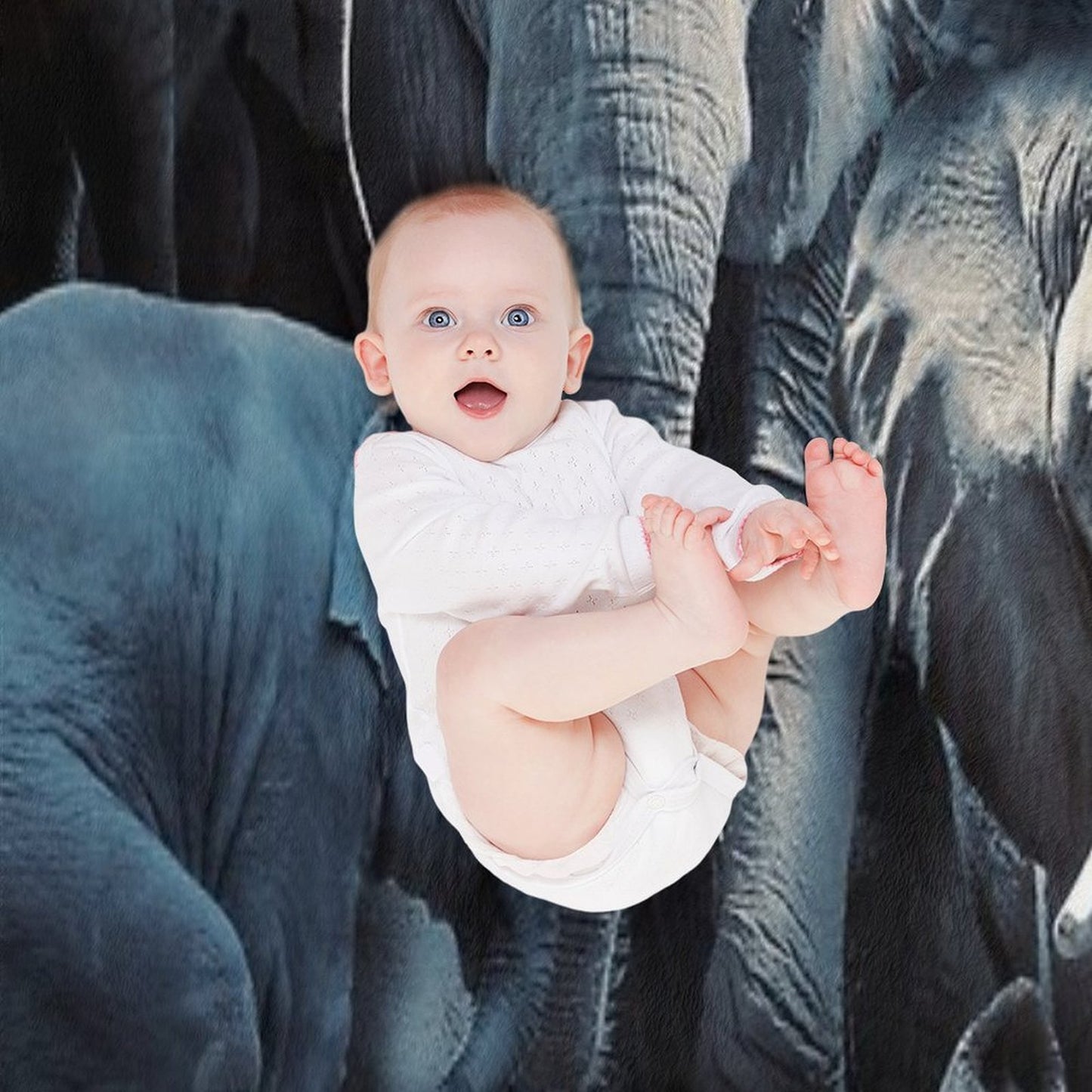 Elephants Plush Throw Blanket
