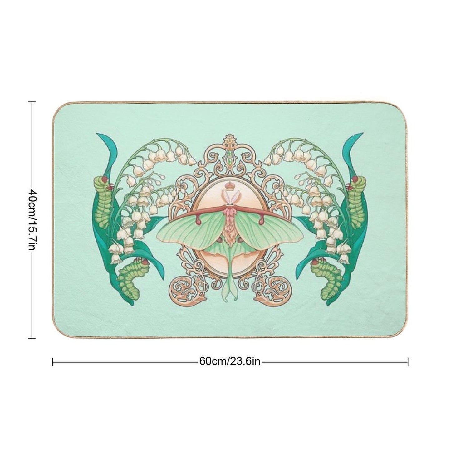 Moon Moth Stain-Proof Bath Mat