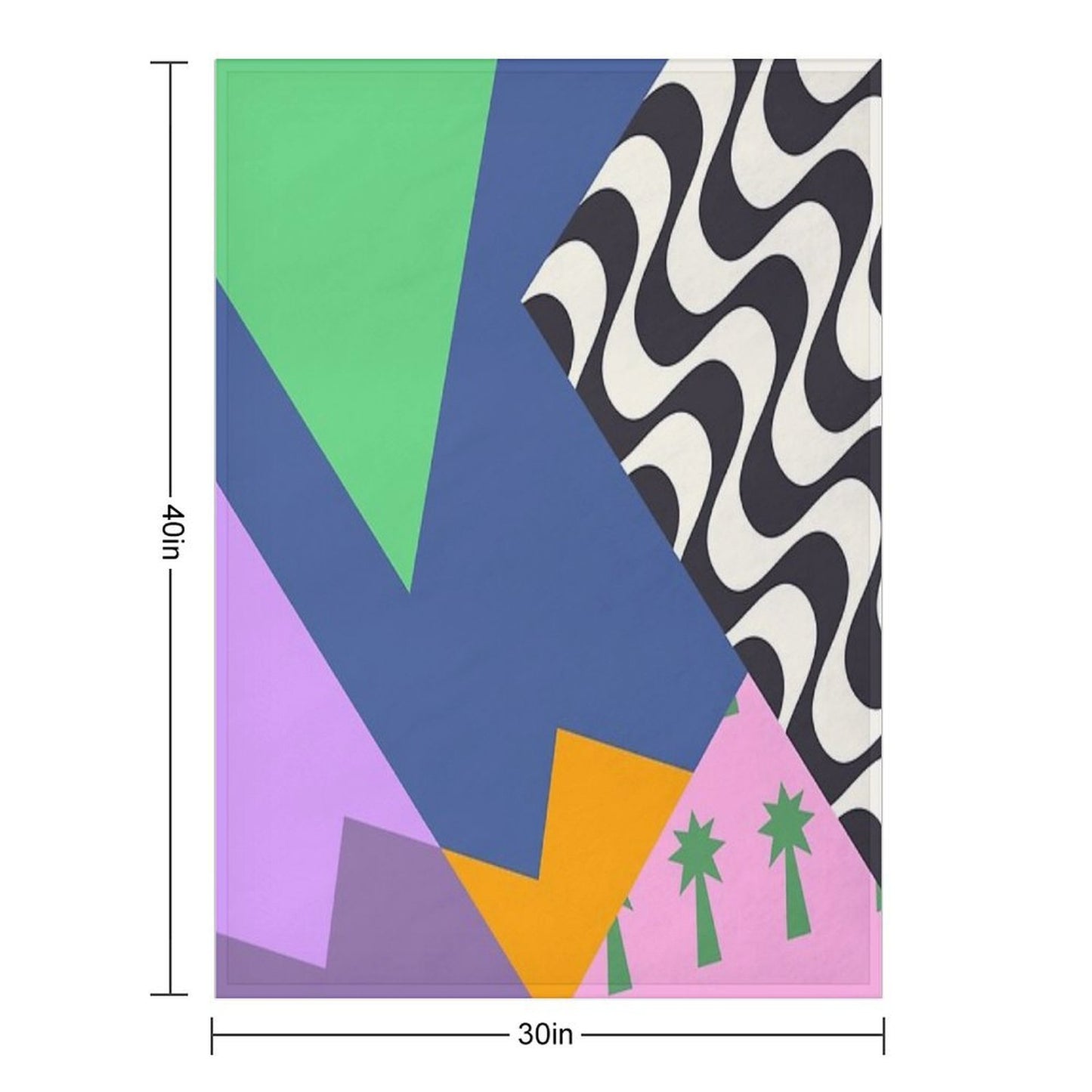 Colorful Abstract Geometric Pop Art Travel-friendly Throw Blanket