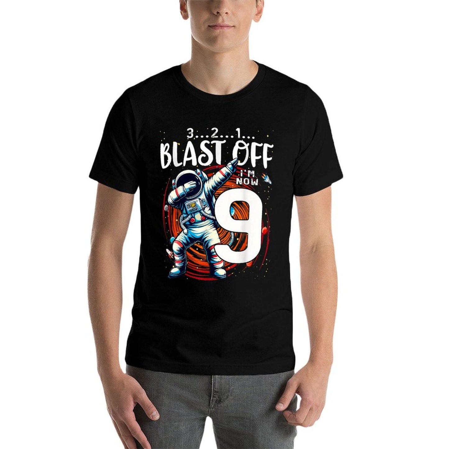 9 Birthday Boy Astronaut Astronomy 9th Year Old Birtday Moisture-wicking T-Shirt