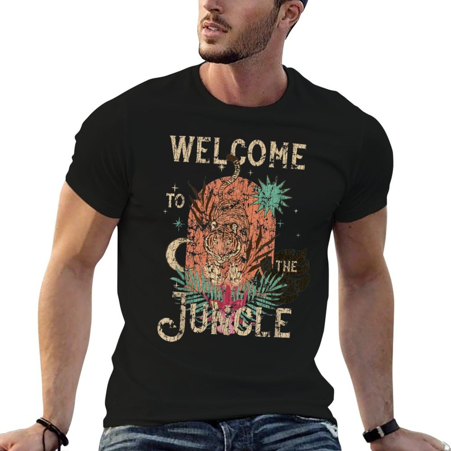 Jungle Tiger Welcome To Our Jungle Tiger Lover Hiking Versatile T-Shirt