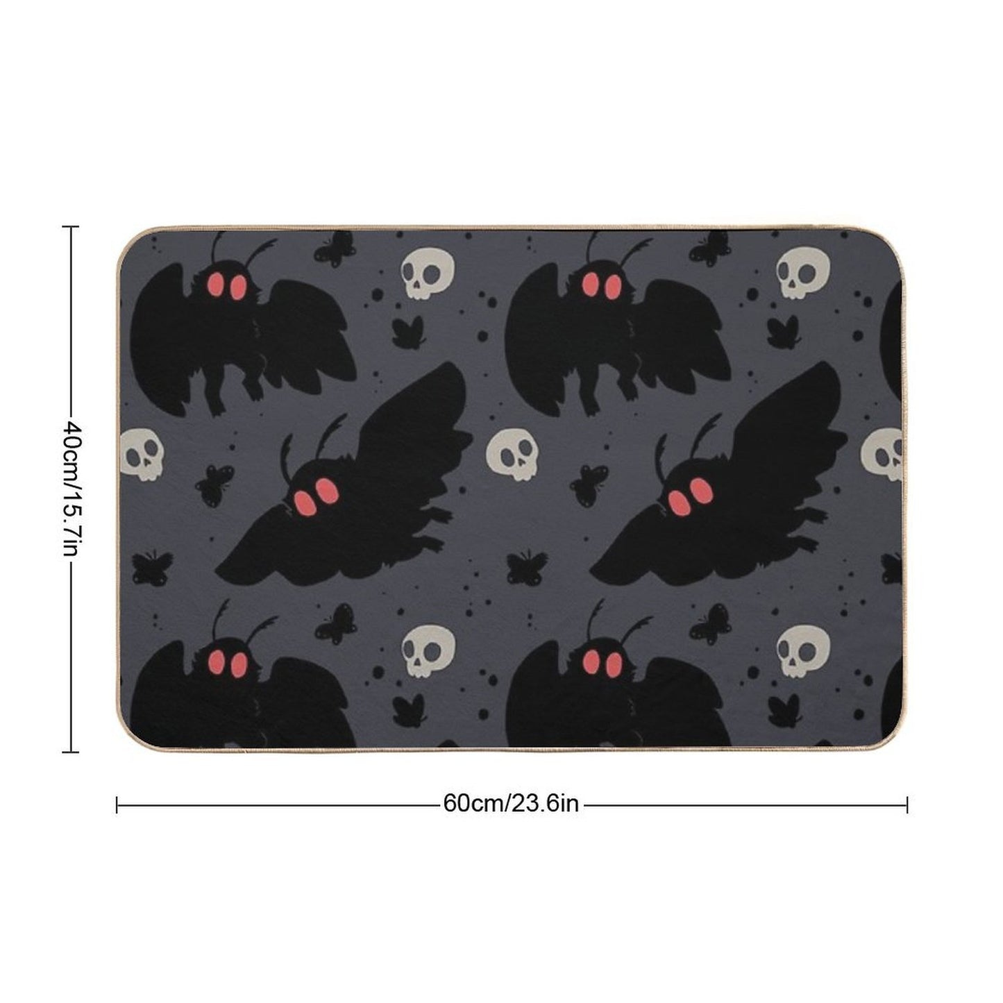 Mothman - Night Grey Fade-Resistant Bath Mat