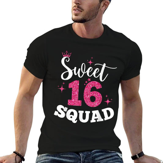 Sweet 16 Squad Girl Sixteenth Funny Birthday Party Gifts  Moisture-wicking T-Shirt