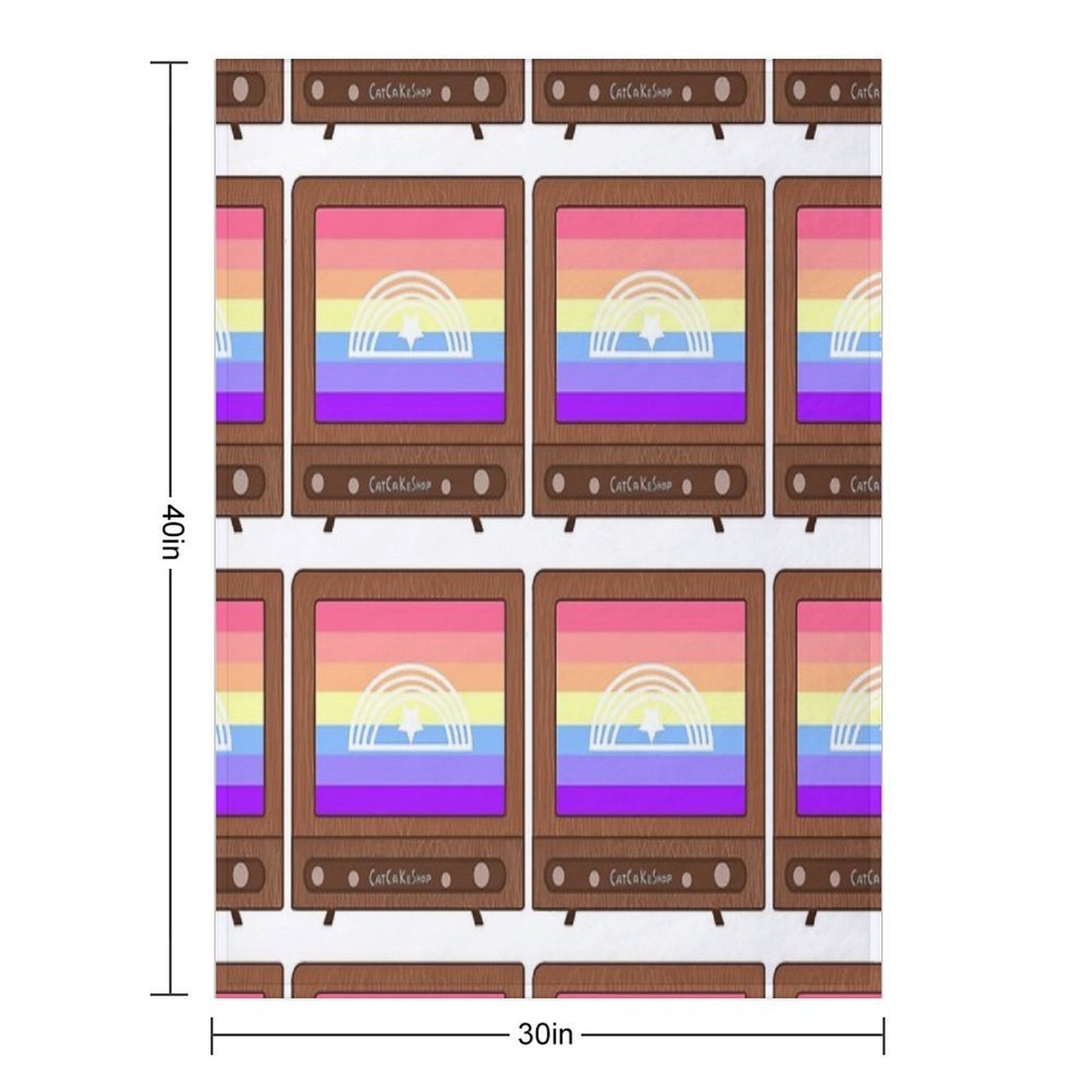 TV Glowing in Xenogender Colors Versatility Throw Blanket