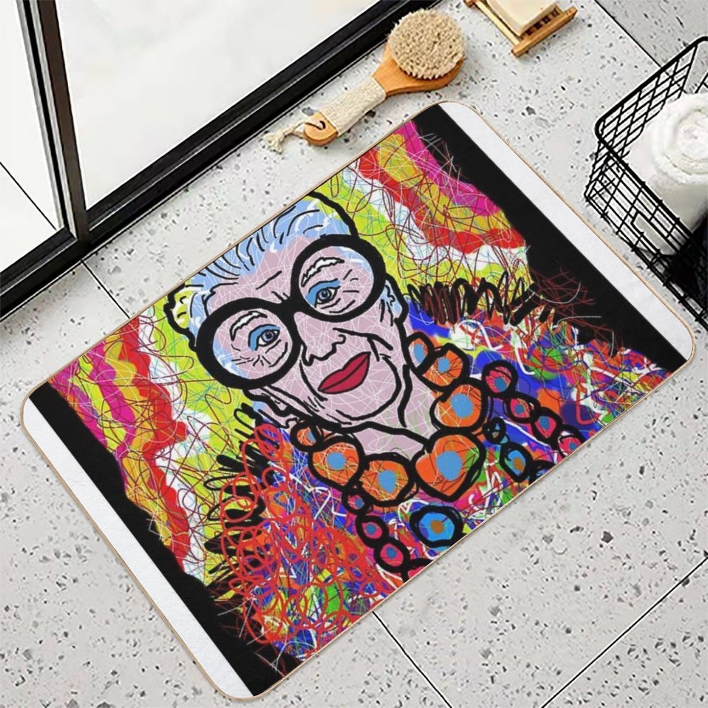 Iris Apfel Dirt-Trapping Bath Mat