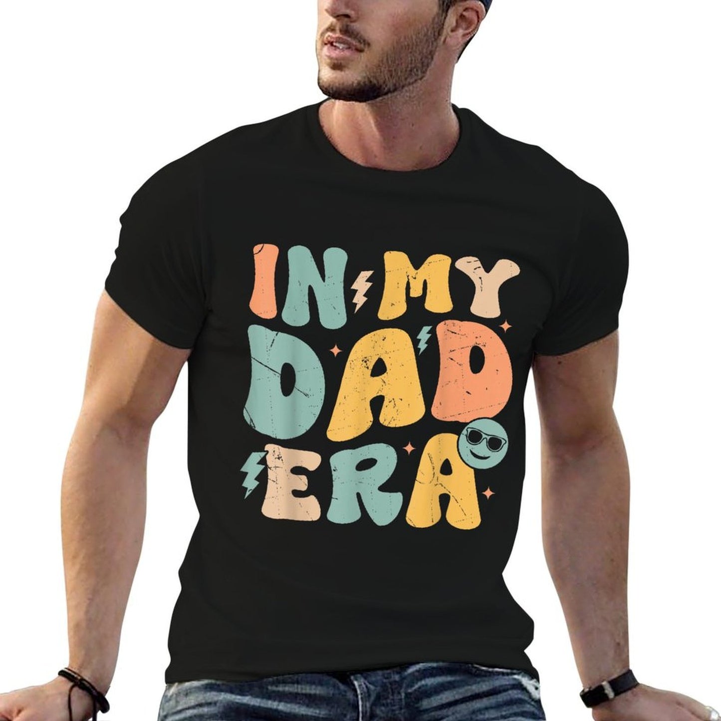 In My Dad Era Groovy Funny Papa Daddy Fathers Day For Men Relaxed-fit T-Shirt