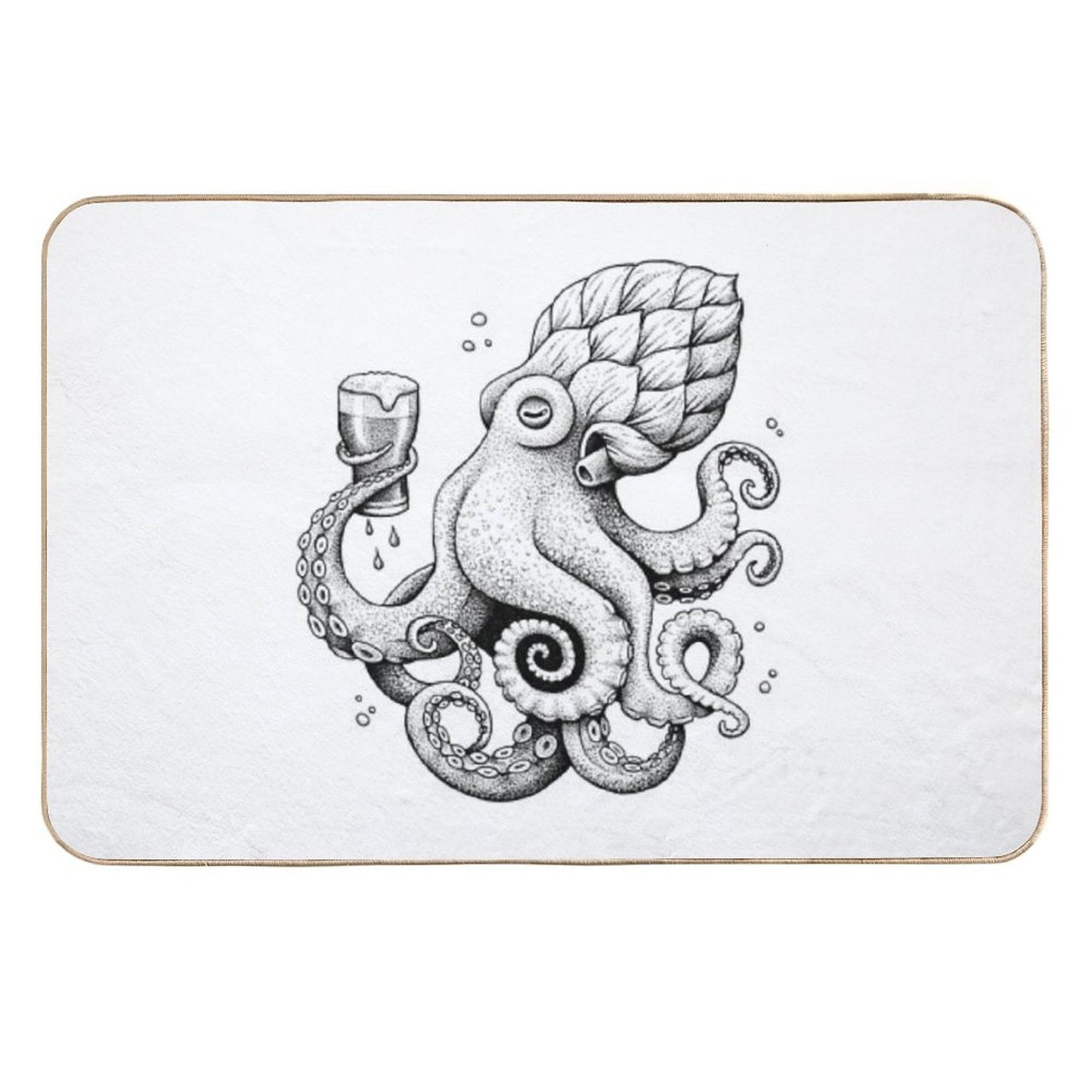 Hoptopus - The Beer Drinking Octopus Multi-Purpose Bath Mat