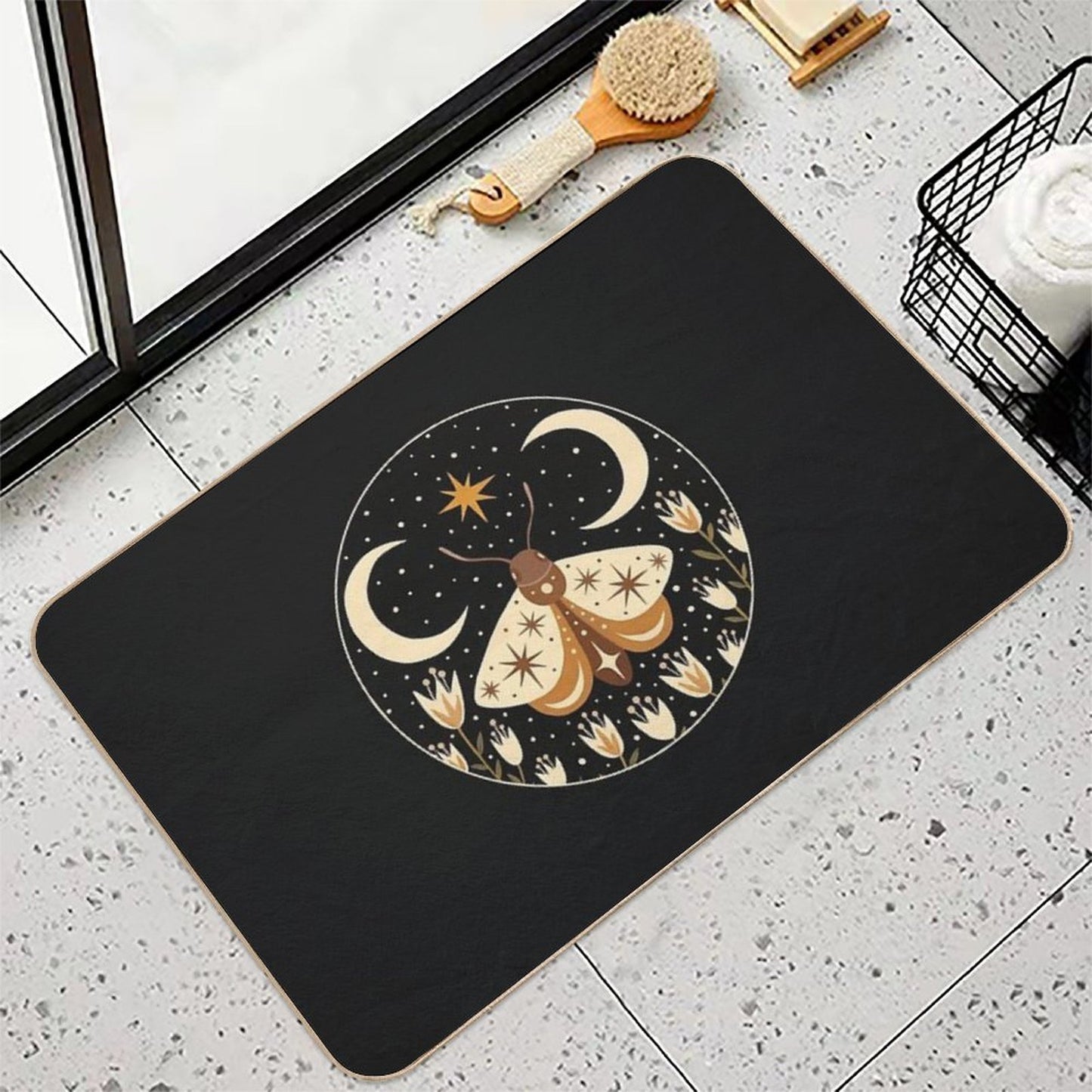 Between Two Moons Non-Slip Bath Mat