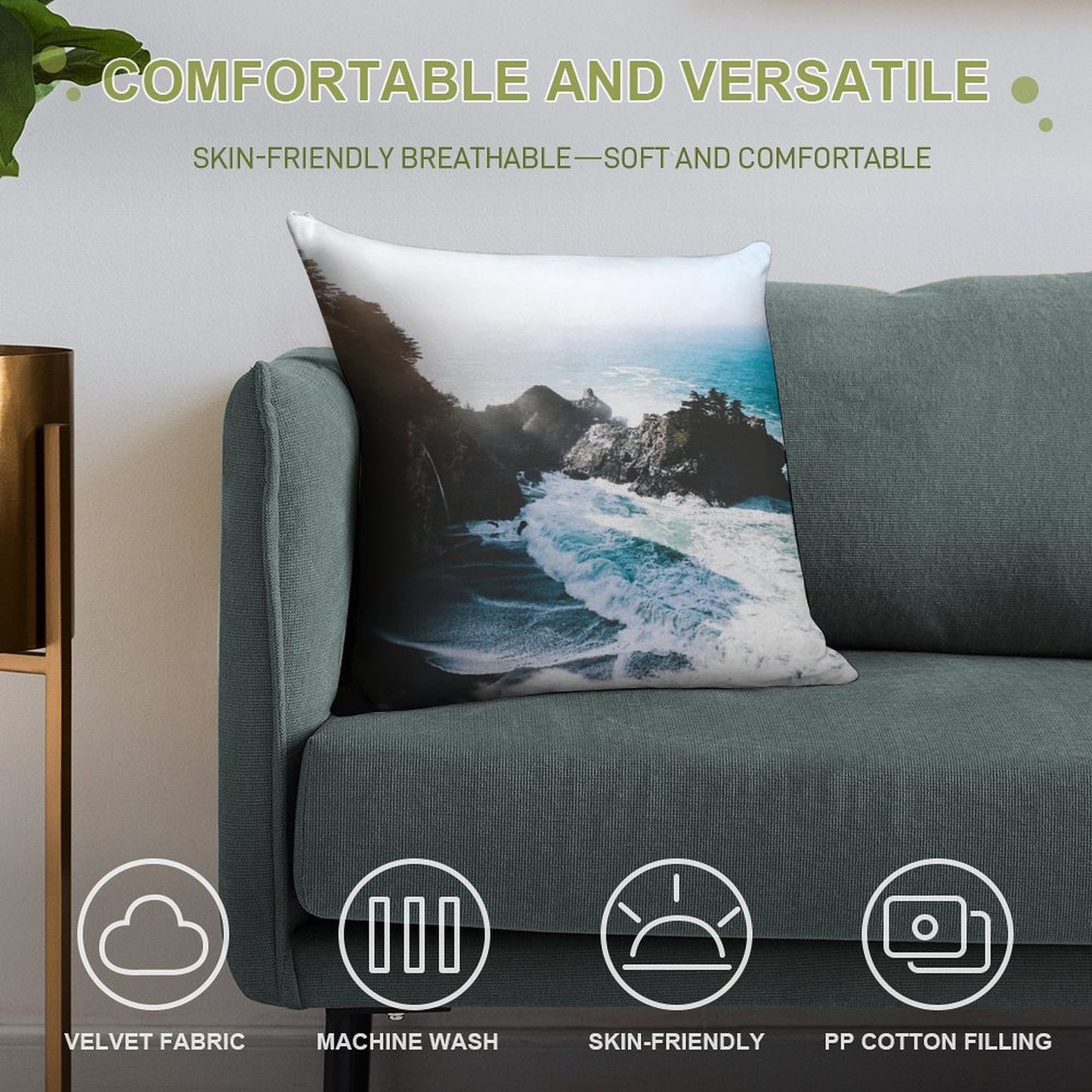 On The Edge Soft Luxury Feel Throw Pillow