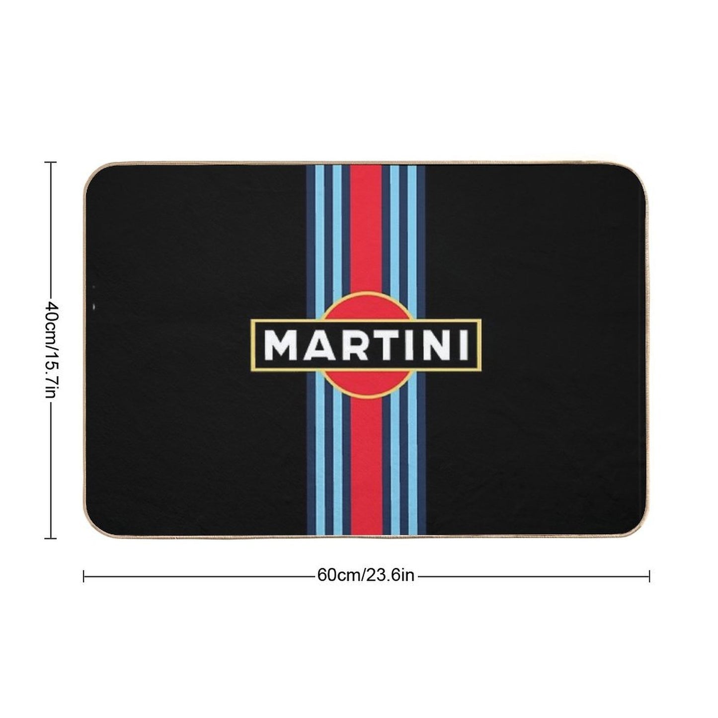 Martini Racing Stripe High-Traffic Bath Mat