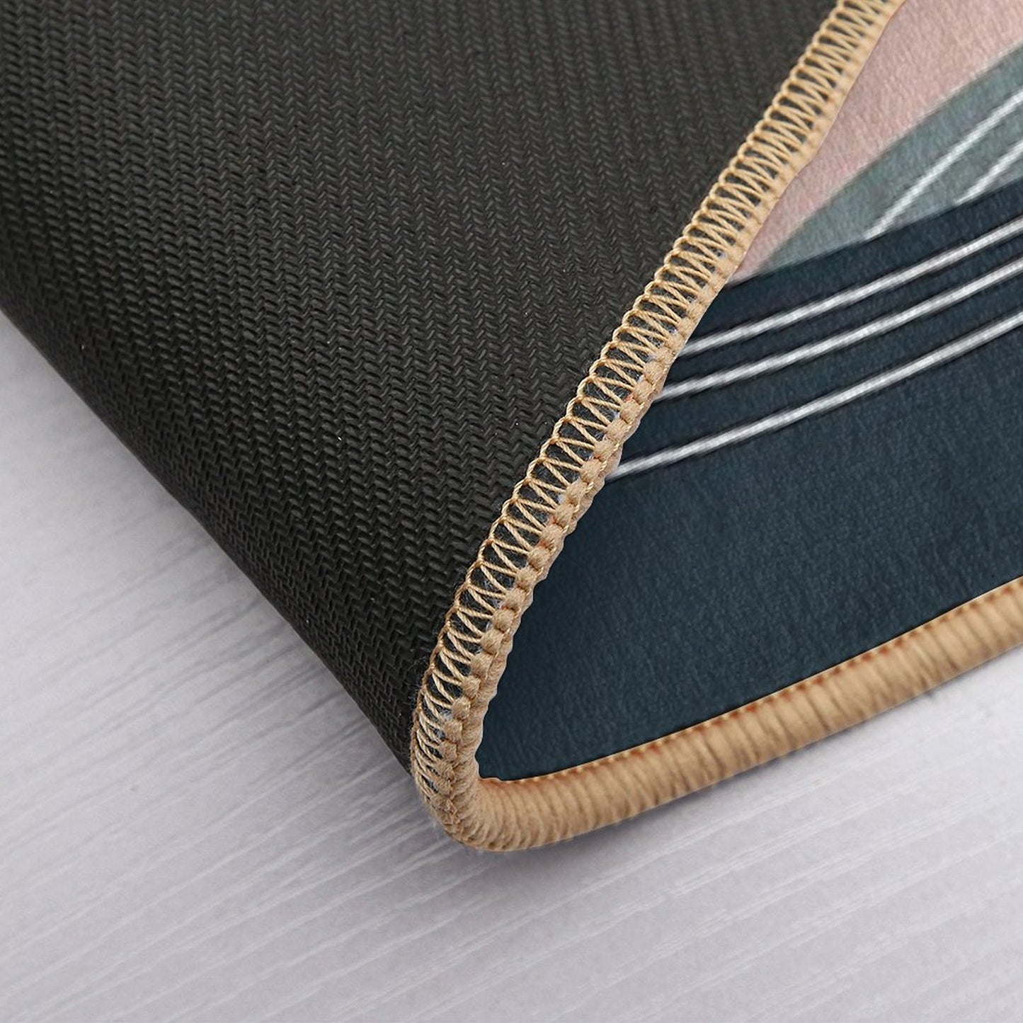 Mid-Century Modern Sunset Easy Maintenance Bath Mat