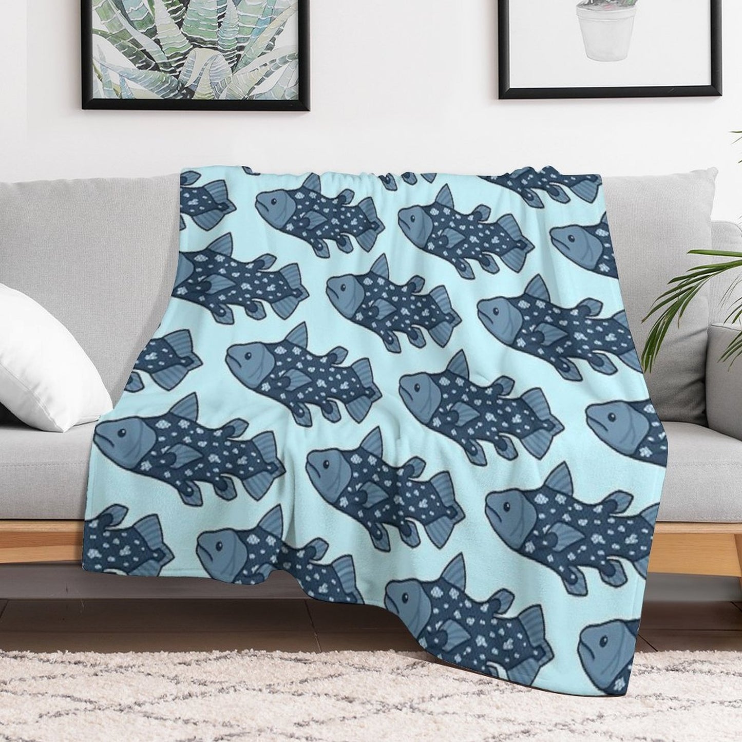 Coelacanth Lightweight Throw Blanket