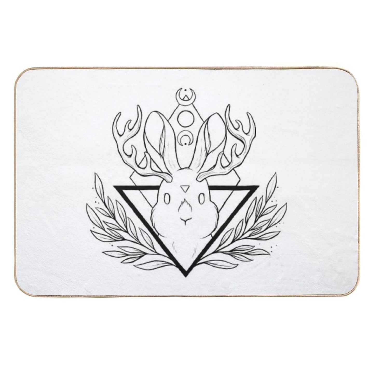 Lunar Rabbit Jackalope Nikury Easy To Clean Bath Mat