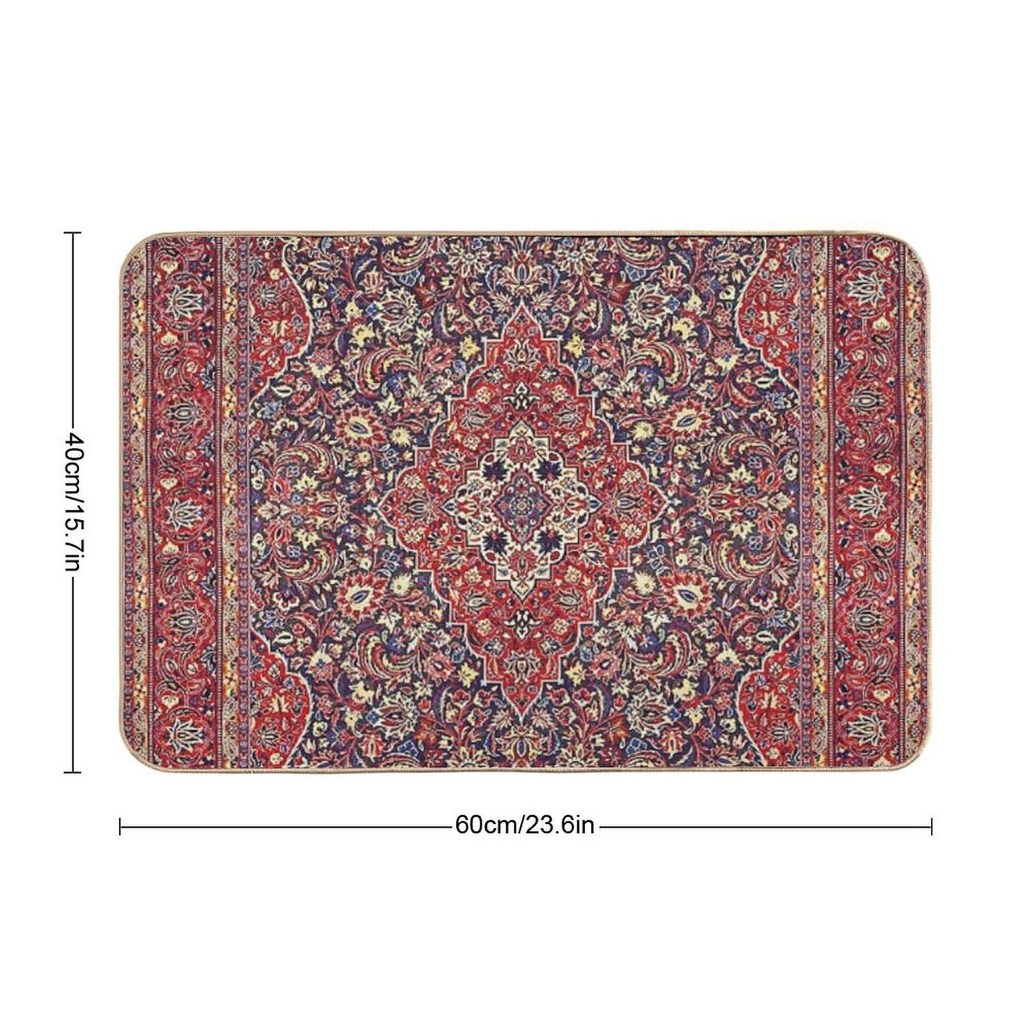 Northwest Persian Silk Carpet Print Non-Slip Bath Mat