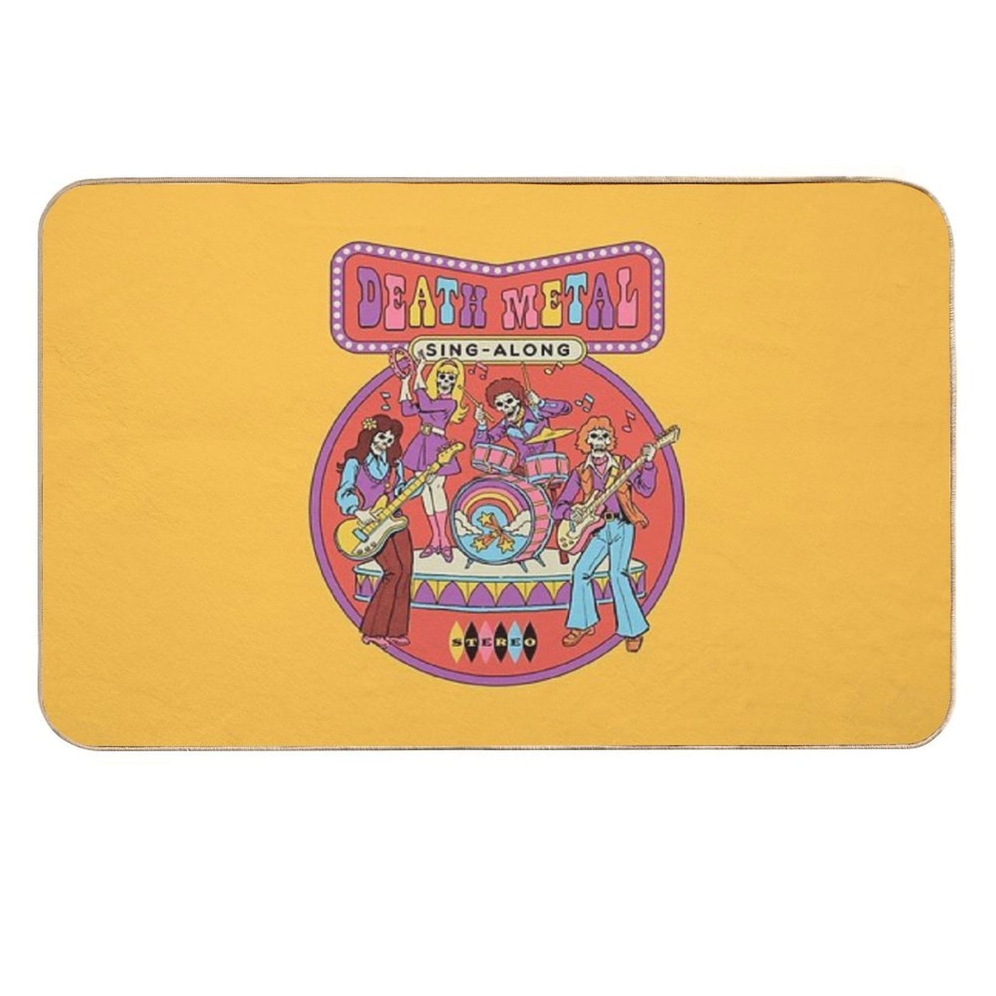 Death Metal Sing-Along Rapid-Drying Bath Mat