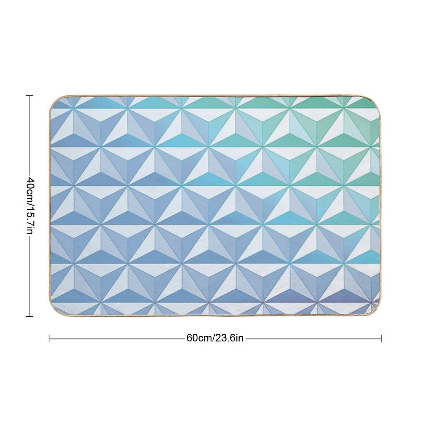 Geodesic Sphere, Blue Pet-Safe Bath Mat