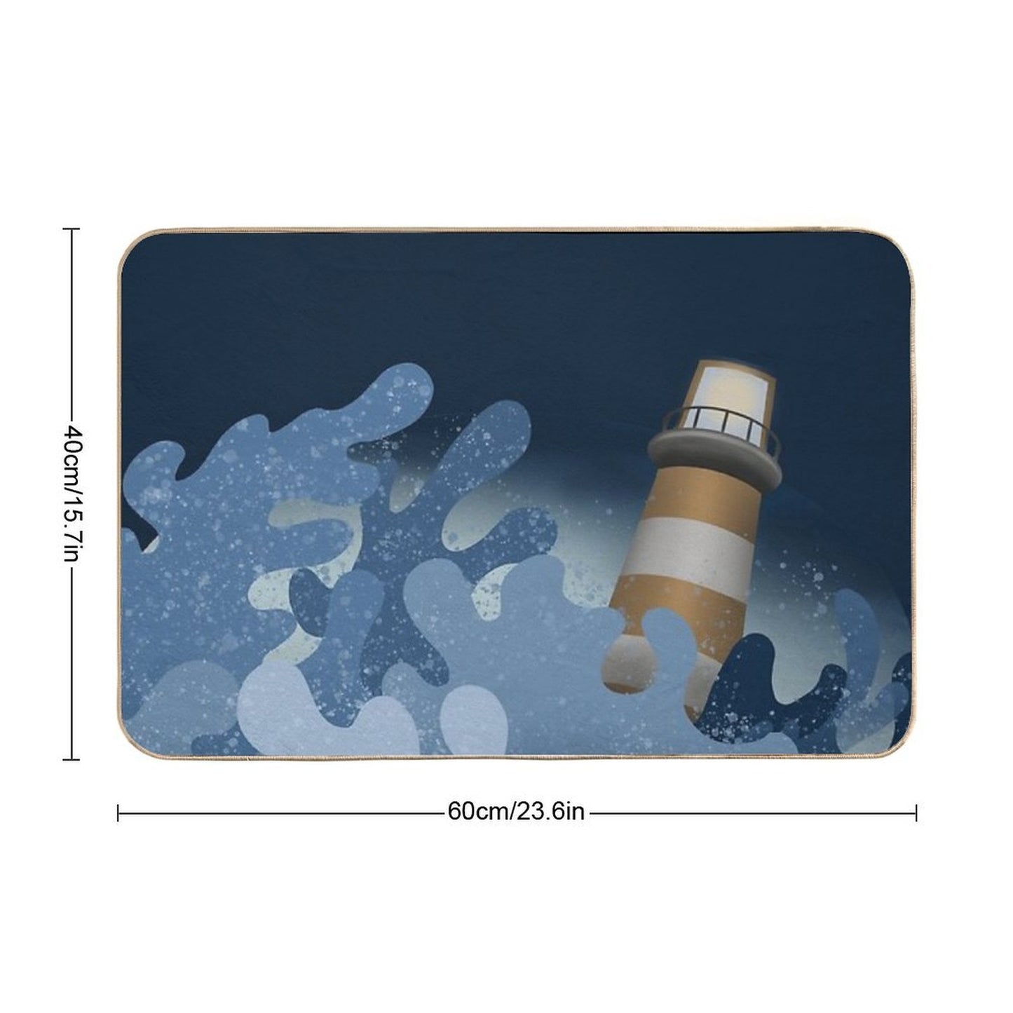 Storm Waves Repositionable Bath Mat