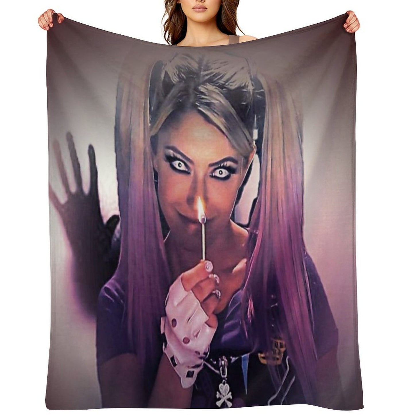 Flaming Pink Vignette Gift-ready Throw Blanket