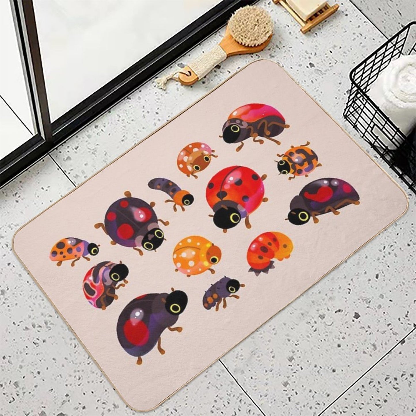 Lady Beetles Toxin-Free Bath Mat