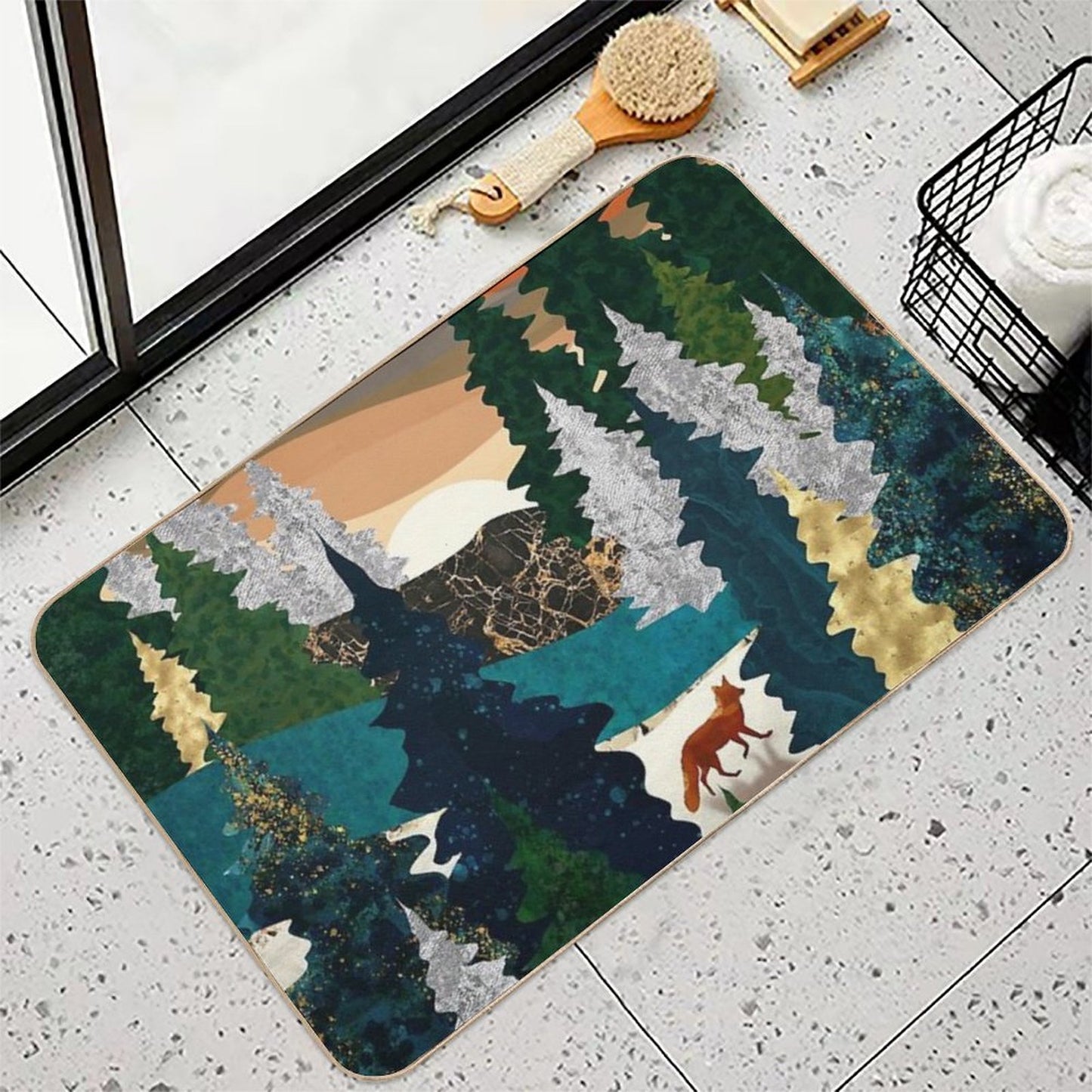 Amber Fox Repositionable Bath Mat