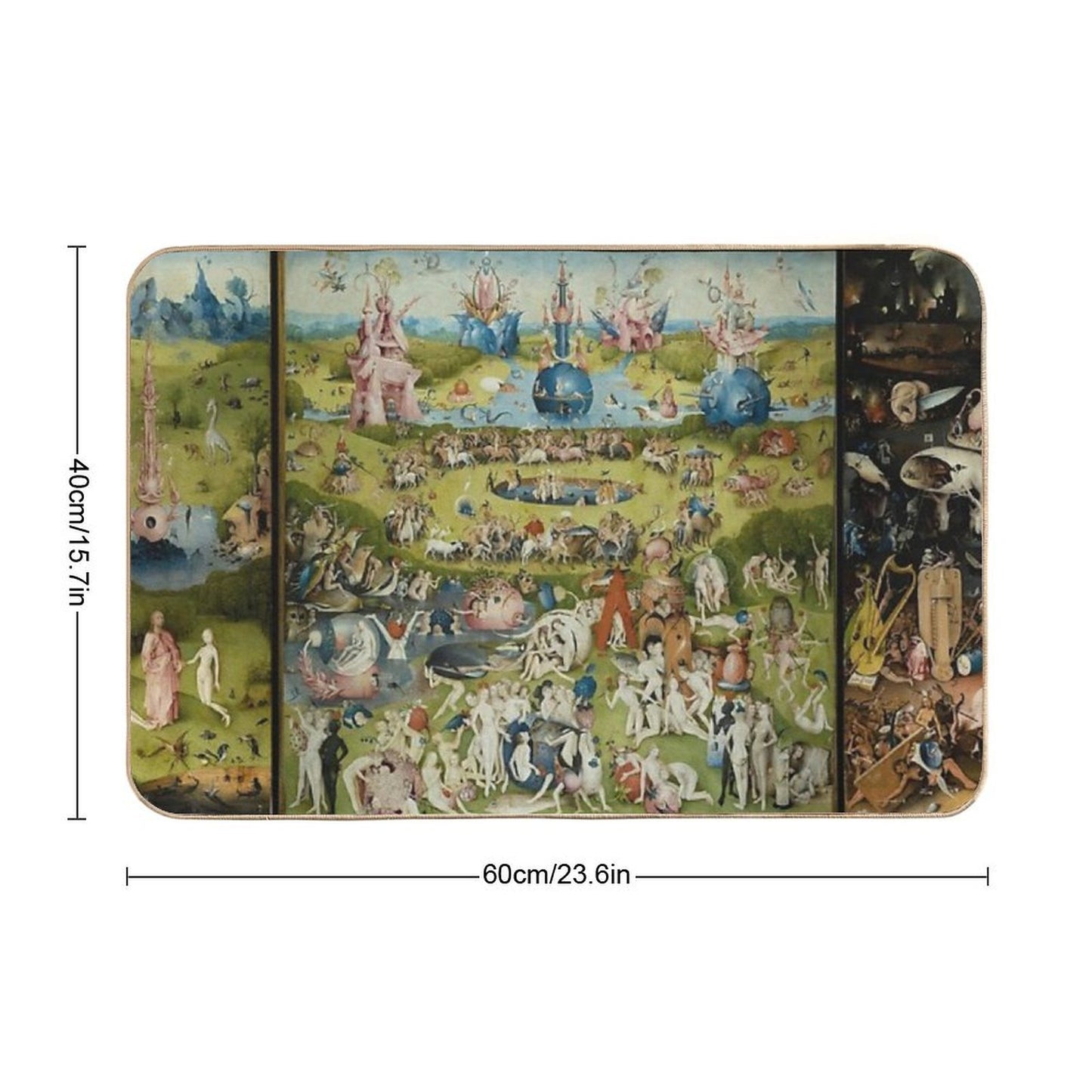 The Garden of Earthly Delights - Hieronymus Bosch Easy Maintenance Bath Mat