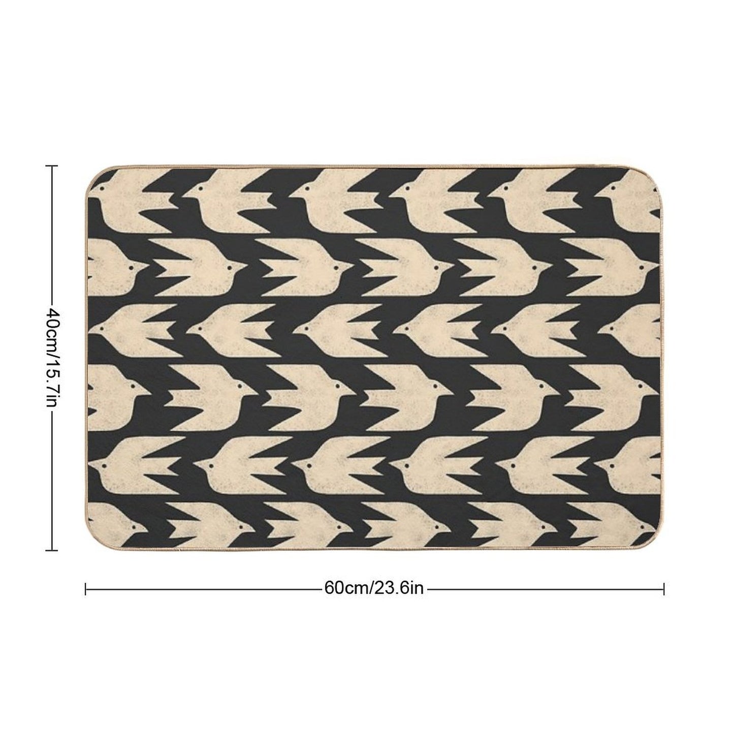 Doves in Flight Fade-Resistant Bath Mat