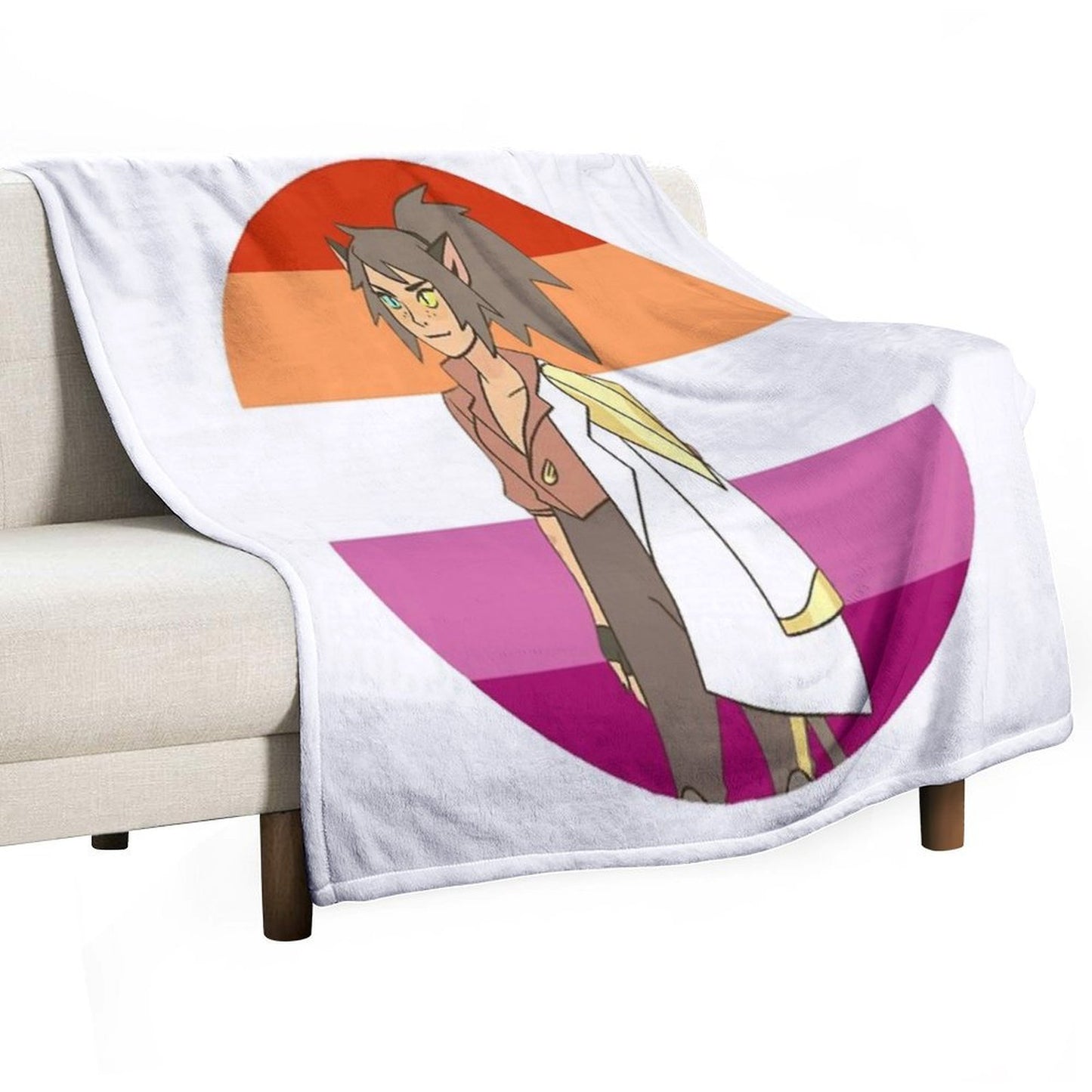 Future Catra She-Ra Lesbian Flag SPOP Velvety-soft Throw Blanket
