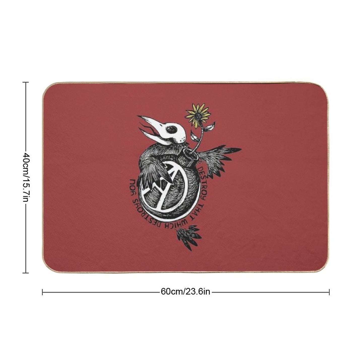 Destroy That Which Destroys You - Anarchist, Radical, Bird Fade-Resistant Bath Mat