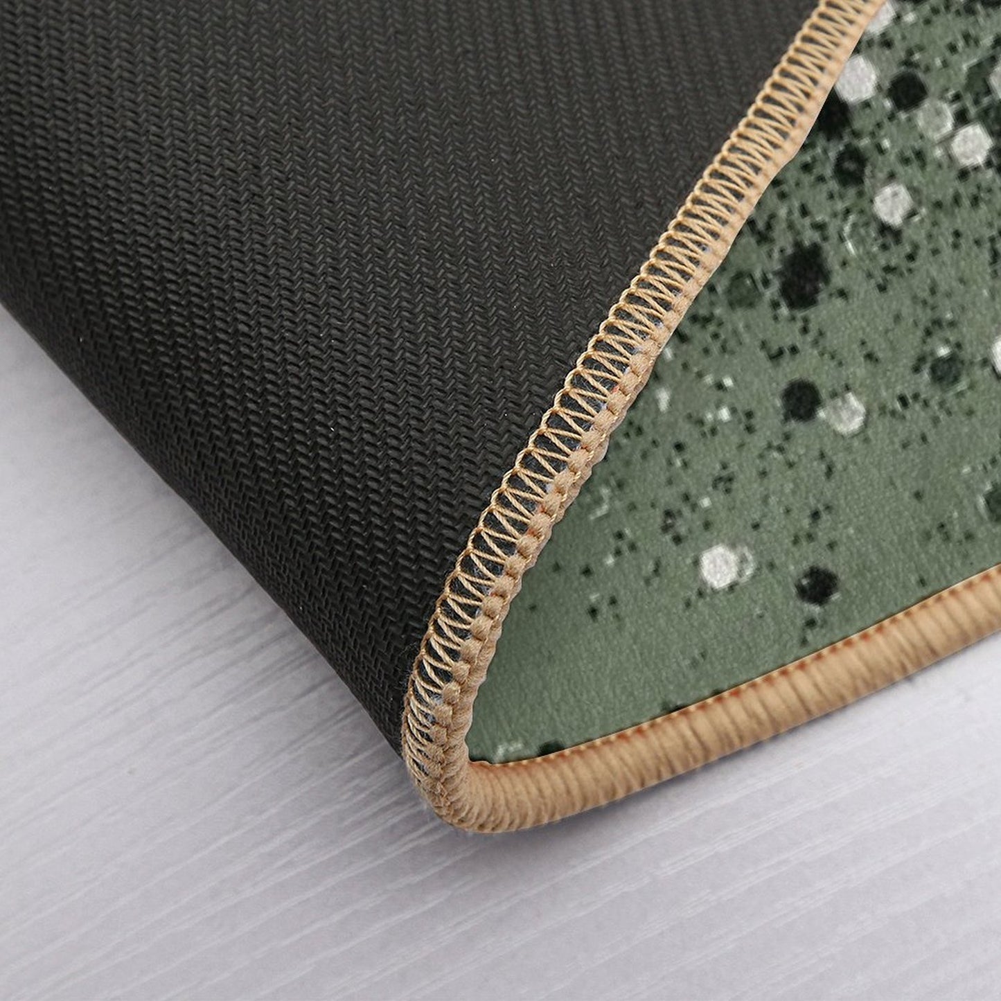 Cactus Green Black Glam #1 (Photo of Glitter Only - Not Reflective) Toxin-Free Bath Mat